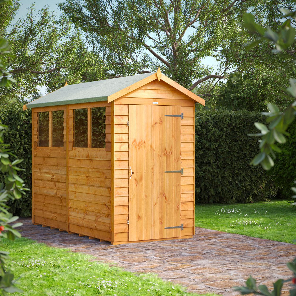 Powersheds Overlap Apex Garden Shed 8ft x 4ft