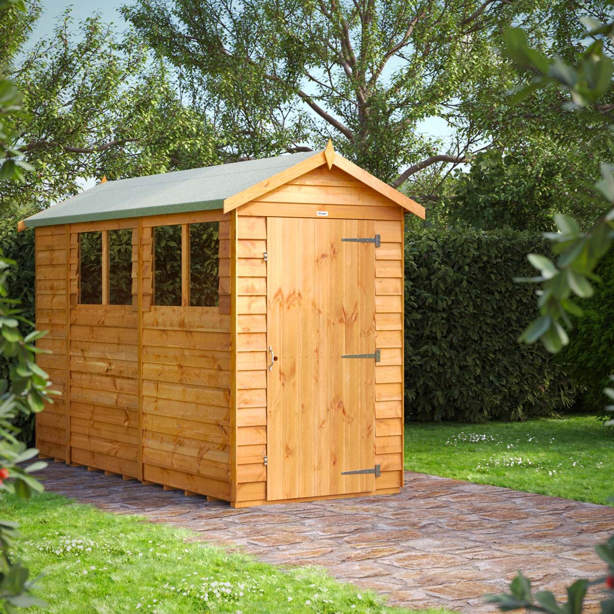 Powersheds Overlap Apex Garden Shed 10ft x 4ft