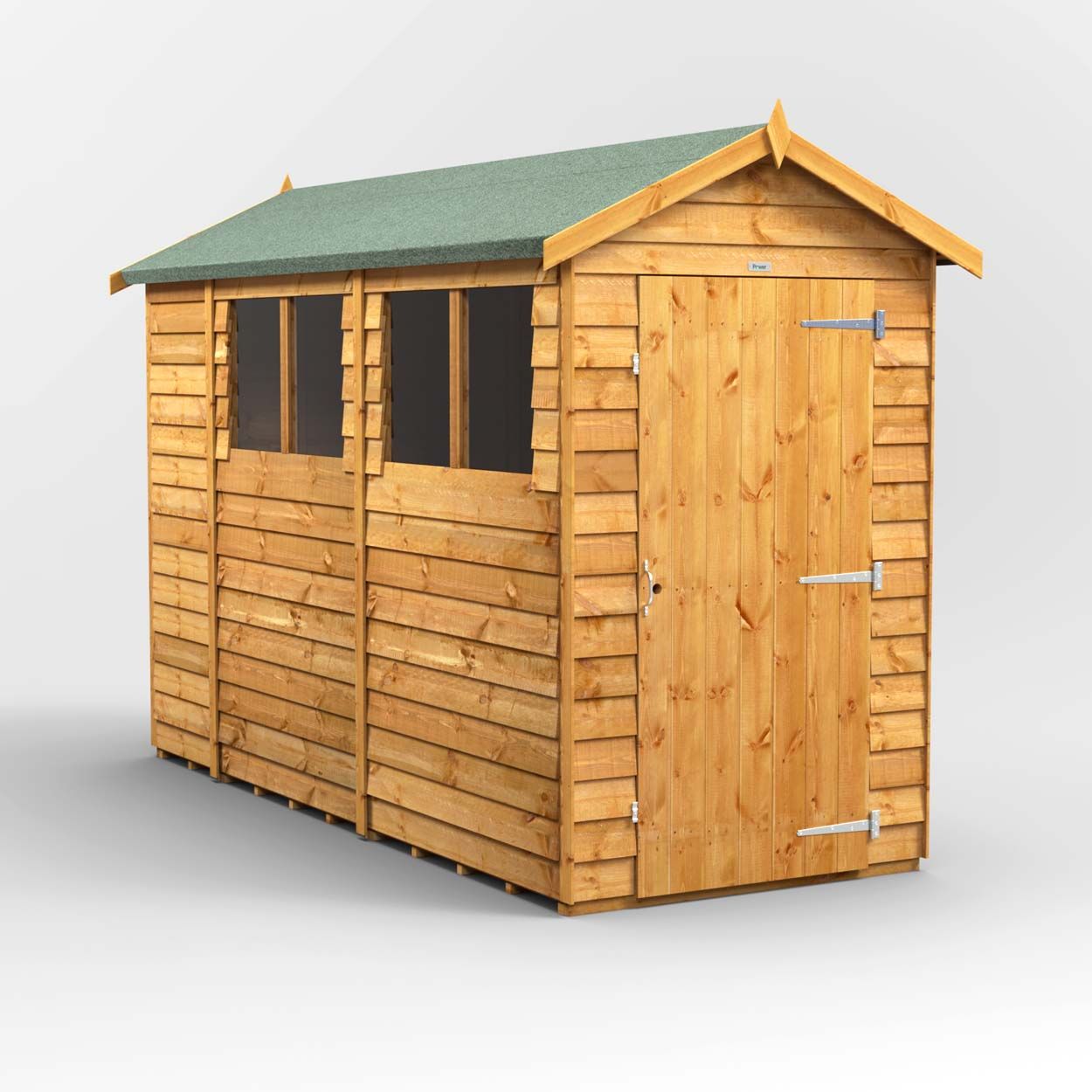Powersheds Overlap Apex Garden Shed 10ft x 4ft