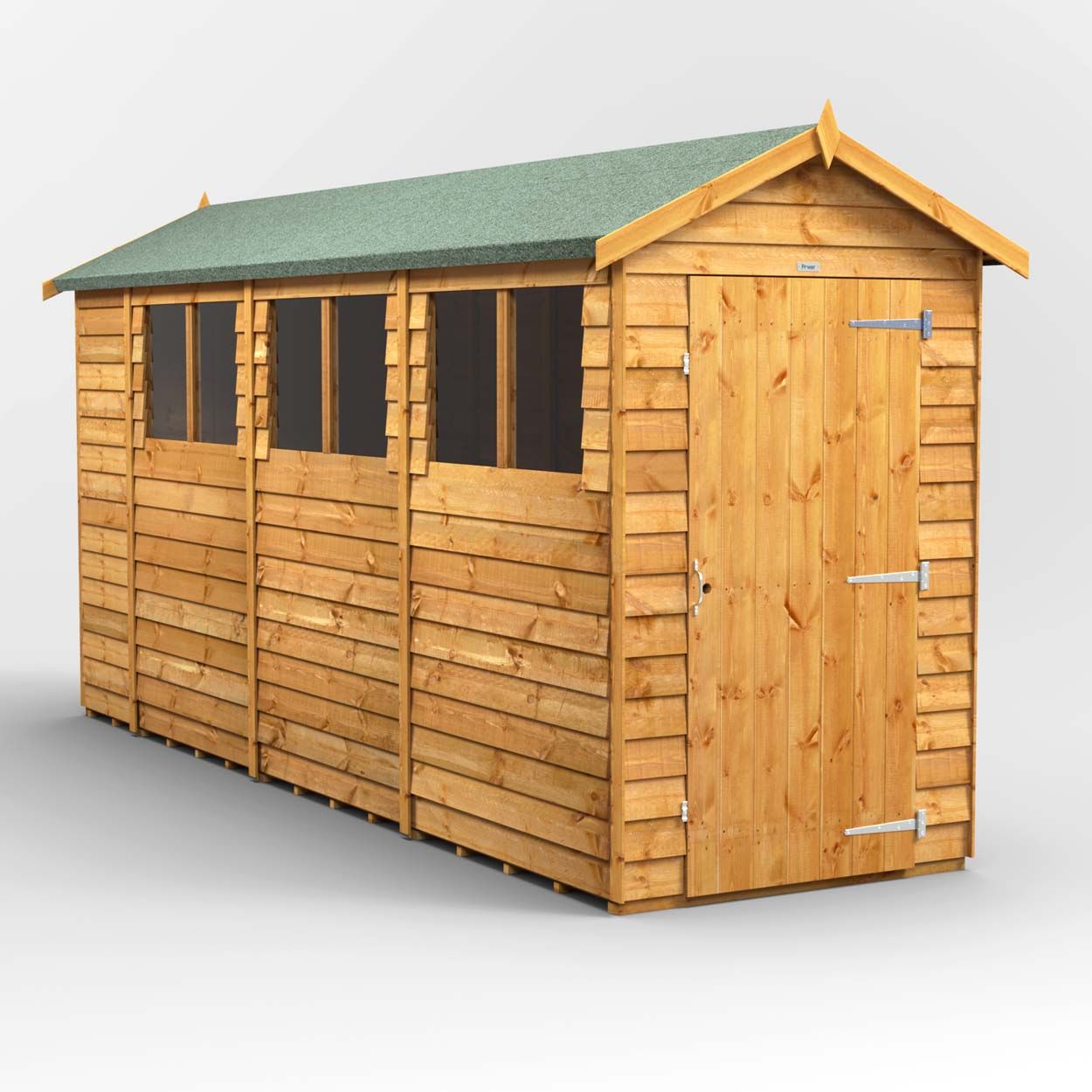 Powersheds Overlap Apex Garden Shed 14ft x 4ft