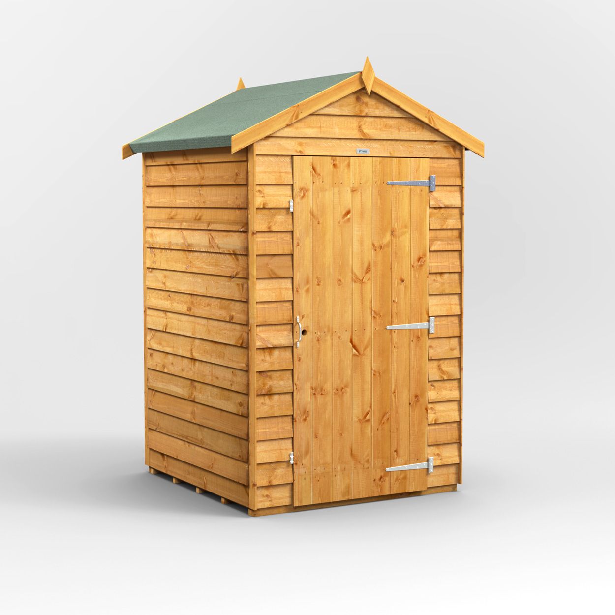 Powersheds Overlap Apex Gdn Shed 4ft x 4ft Wndless