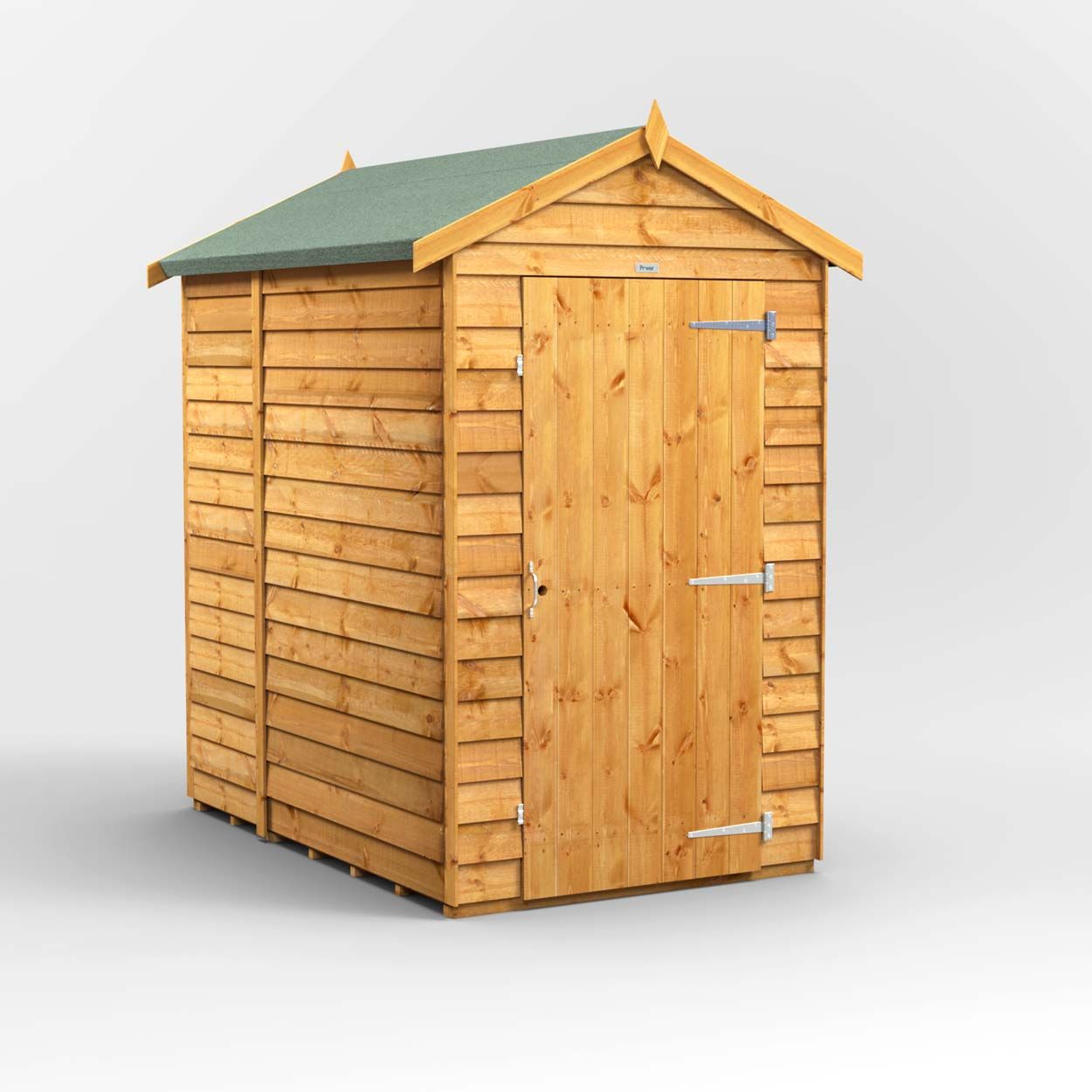 Powersheds Overlap Apex Gdn Shed 6ft x 4ft Wndless