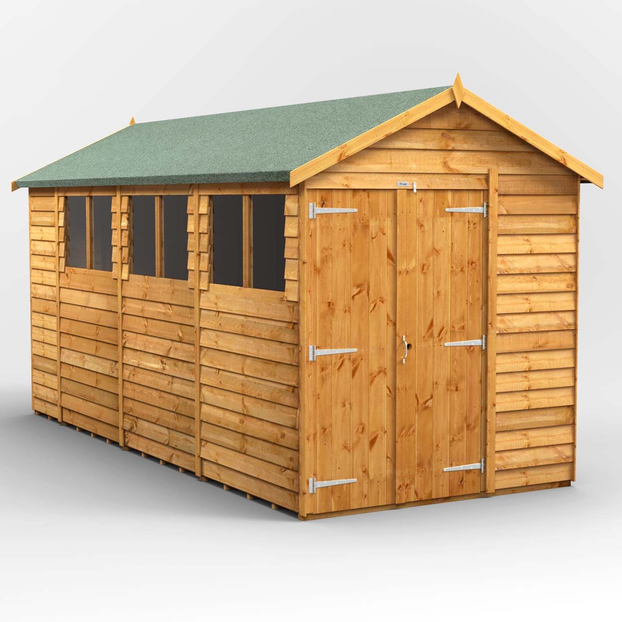 Powersheds Overlap Apex Garden Shed 14ft x 6ft DD