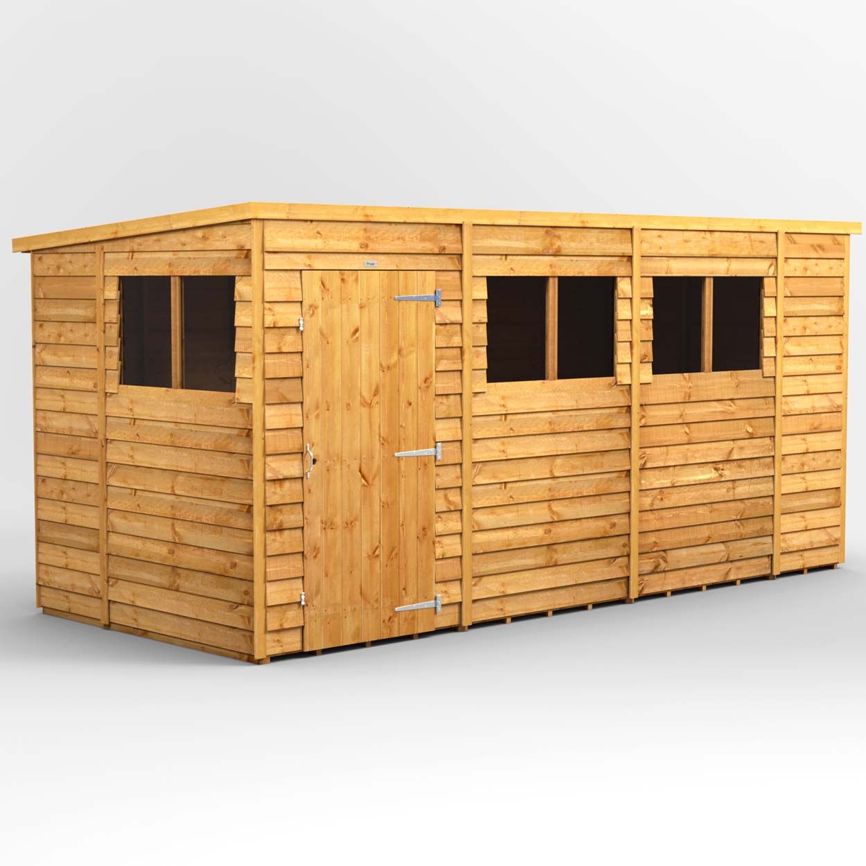 Powersheds Overlap Pent Garden Shed 14ft x 6ft