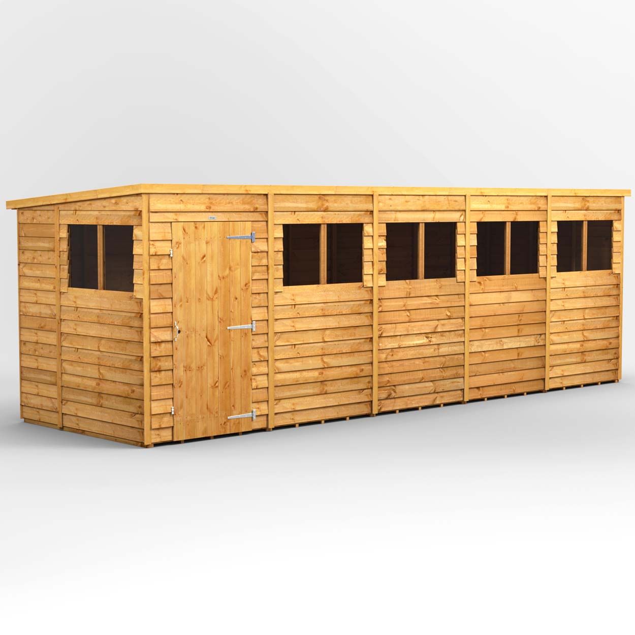 Powersheds Overlap Pent Garden Shed 20ft x 6ft