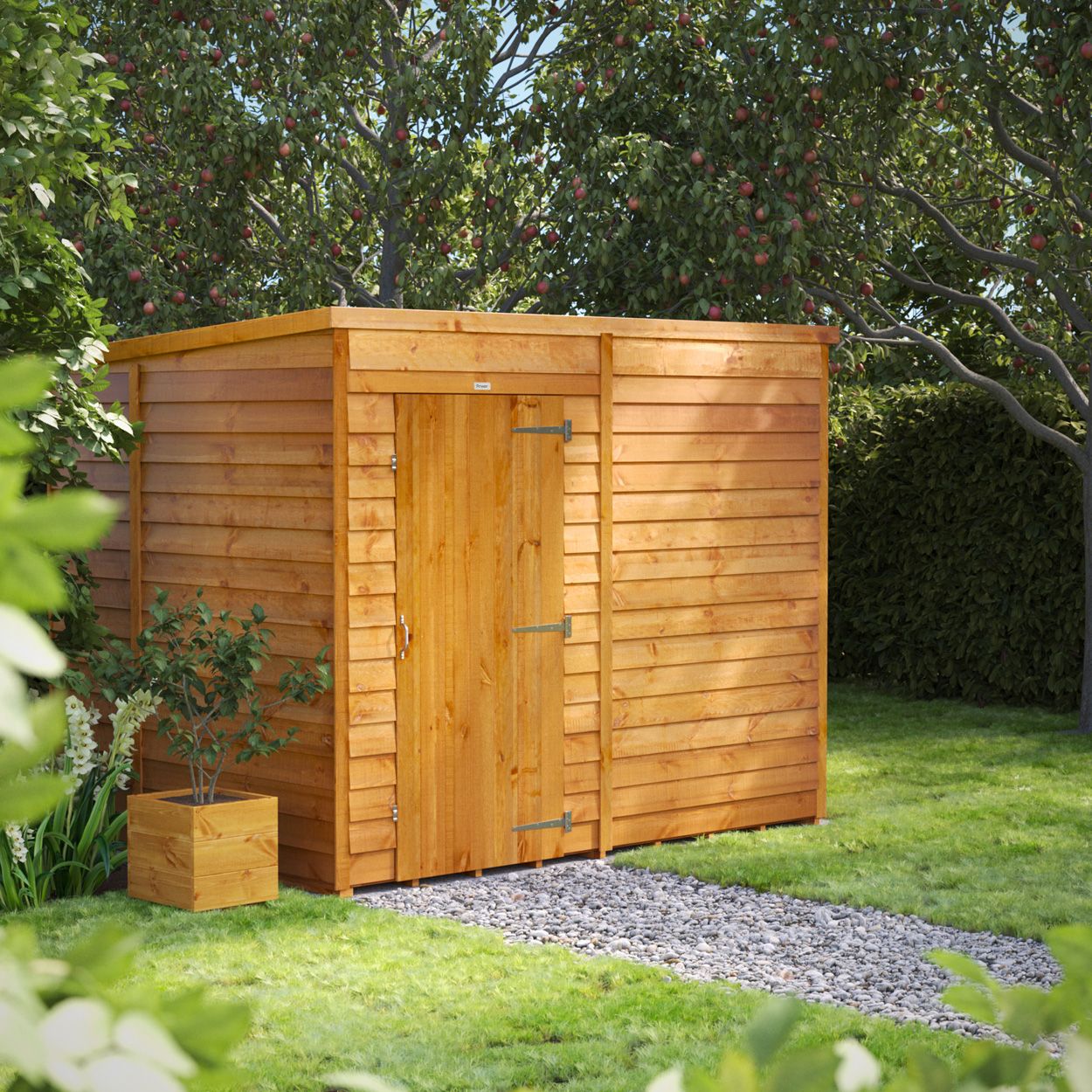 Powersheds Overlap Pent GdnShed 8ft x 6ft Wndless