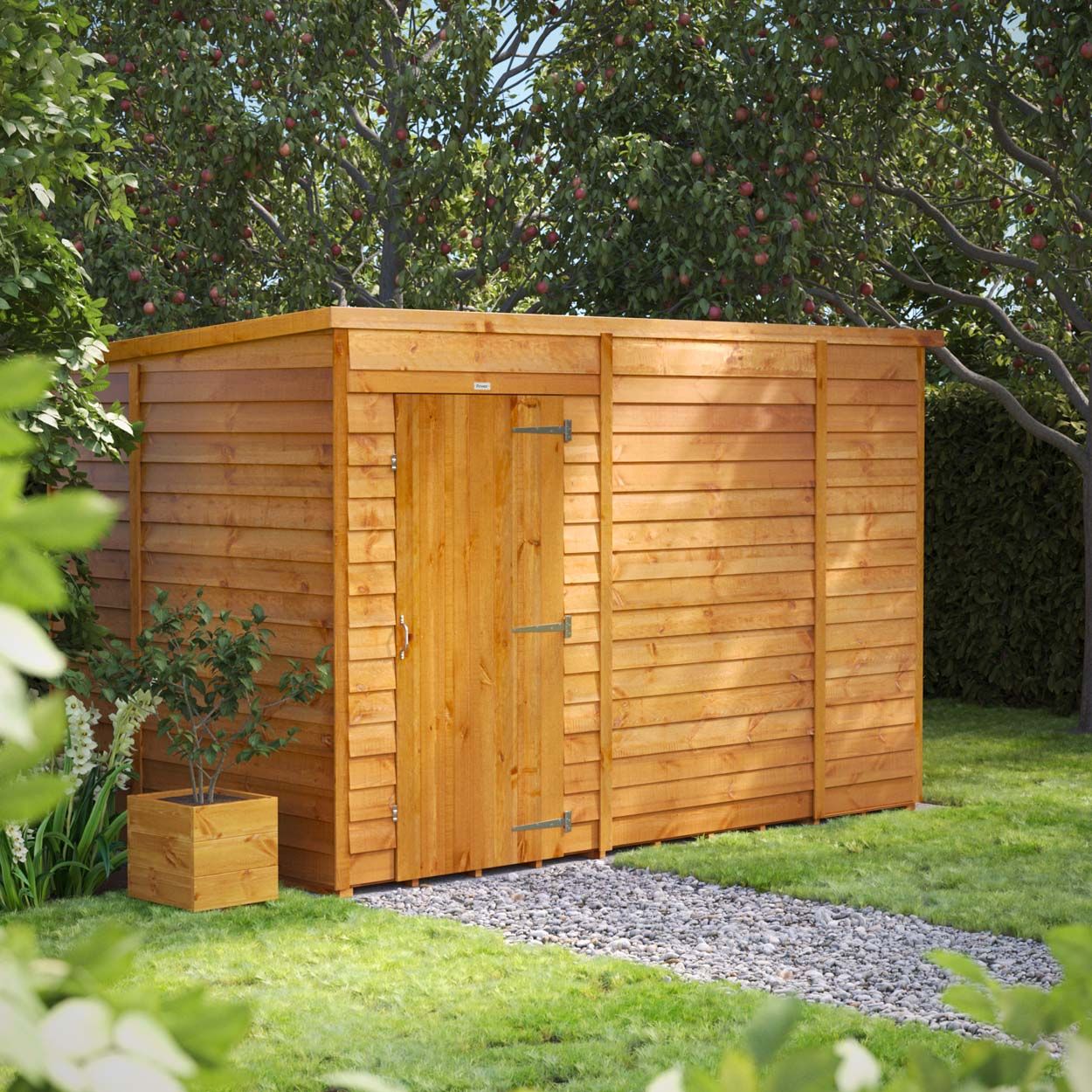 Powersheds Overlap Pent GdnShed 10ft x 6ft Wndless