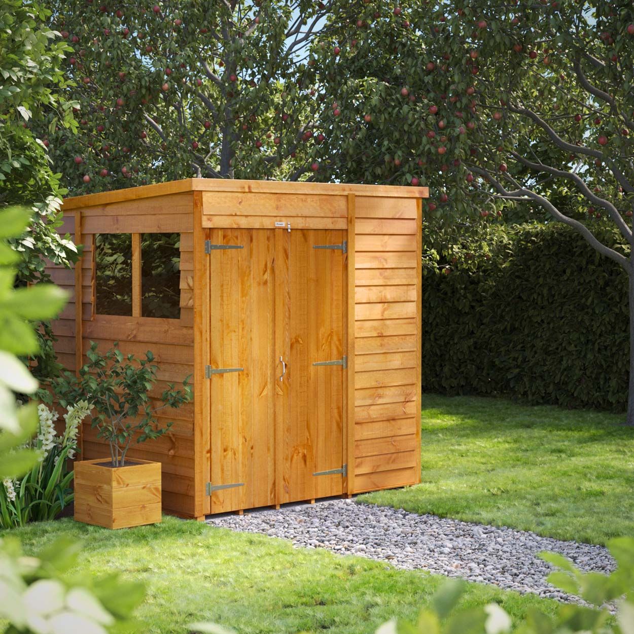 Powersheds Overlap Pent Garden Shed 6ft x 6ft DD