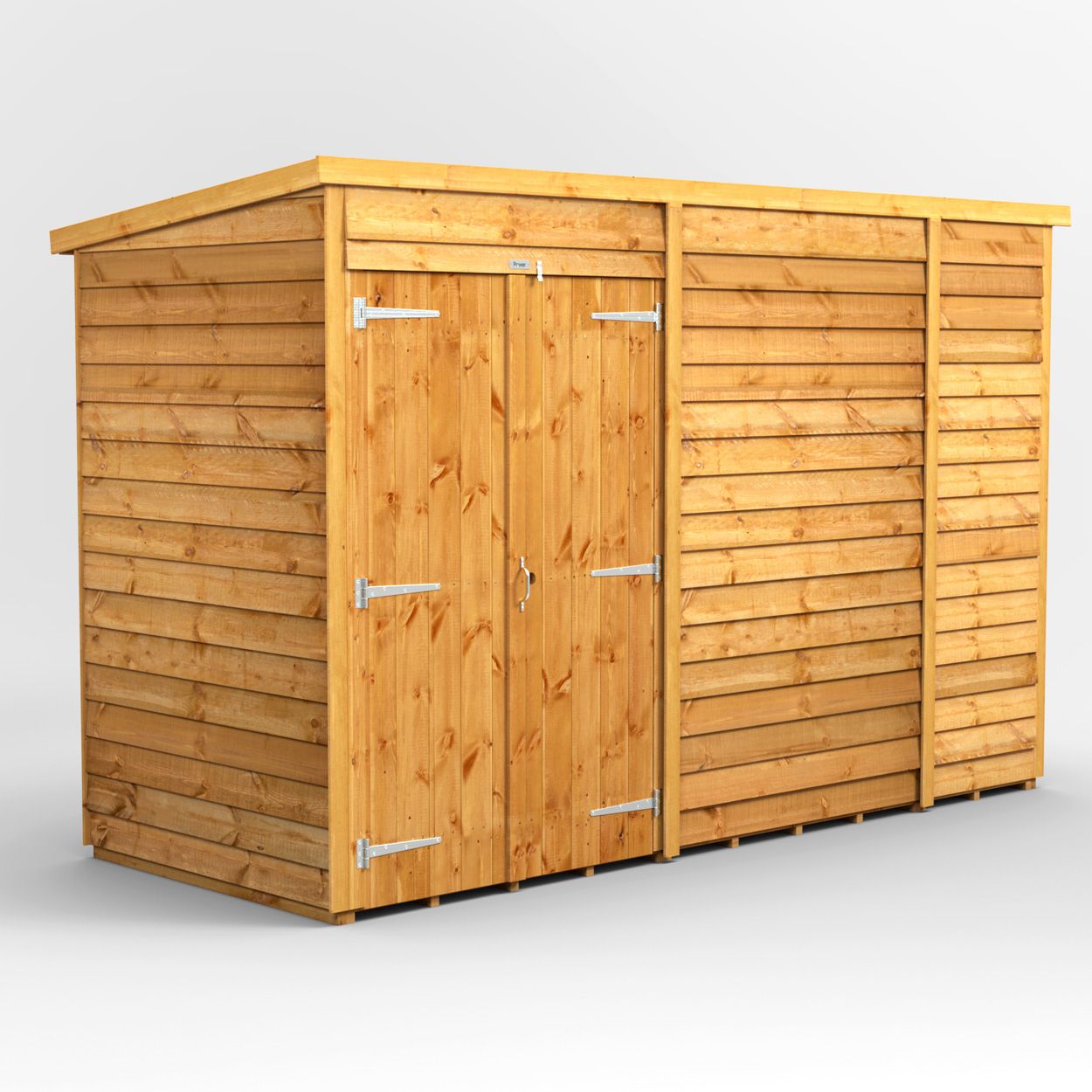 Powersheds Overlap Pent GdnShed 10ft x 4ftWndlesDD