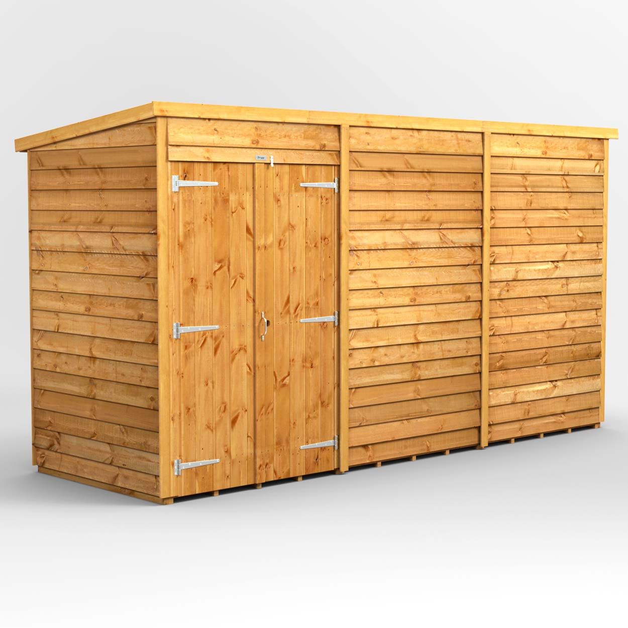 Powersheds Overlap Pent GdnShed 12ft x 4ftWndlesDD