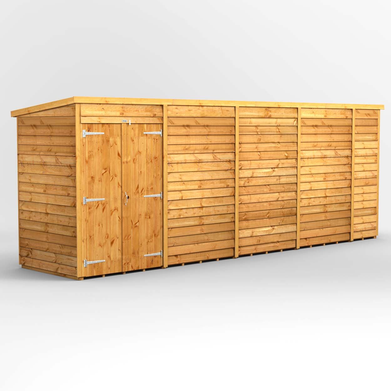 Powersheds Overlap Pent GdnShed 18ft x 4ftWndlesDD