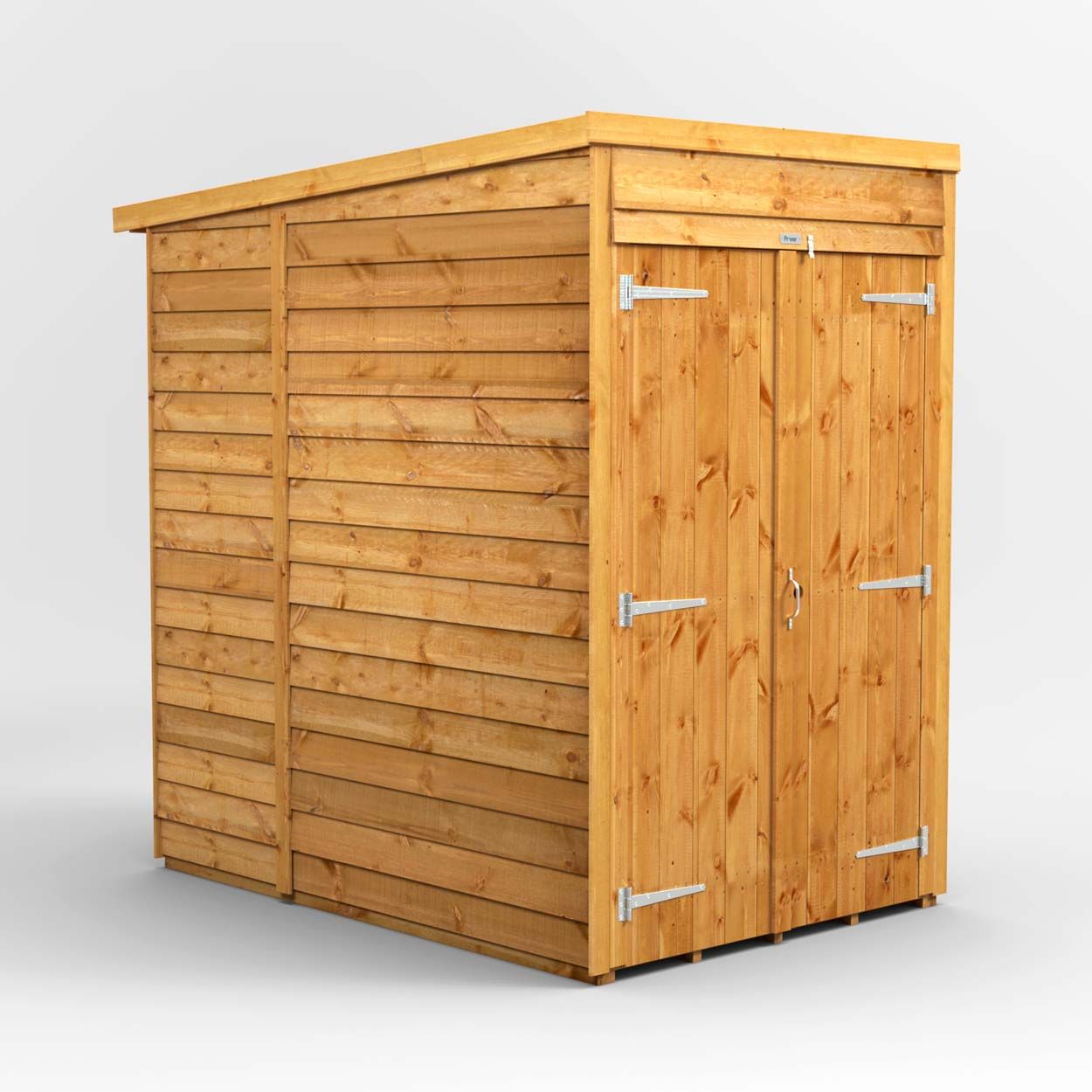 Powersheds Overlap Pent GdnShed 4ft x 6ft WndlesDD