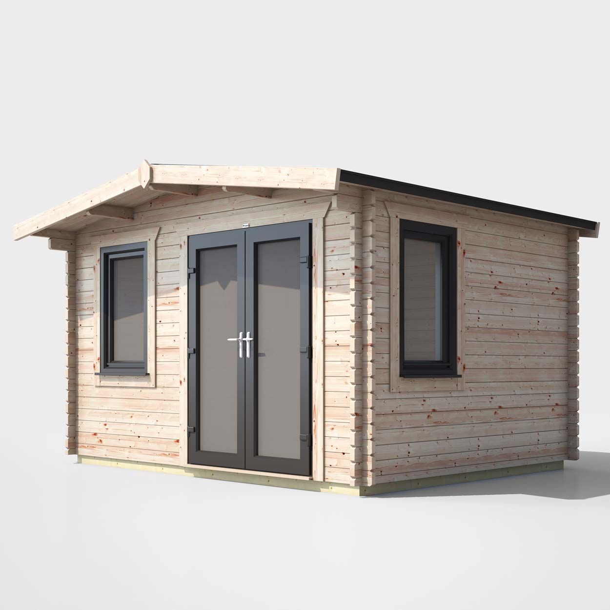Powersheds Chalet LogCabin 10ft x12ft DoorsToRight