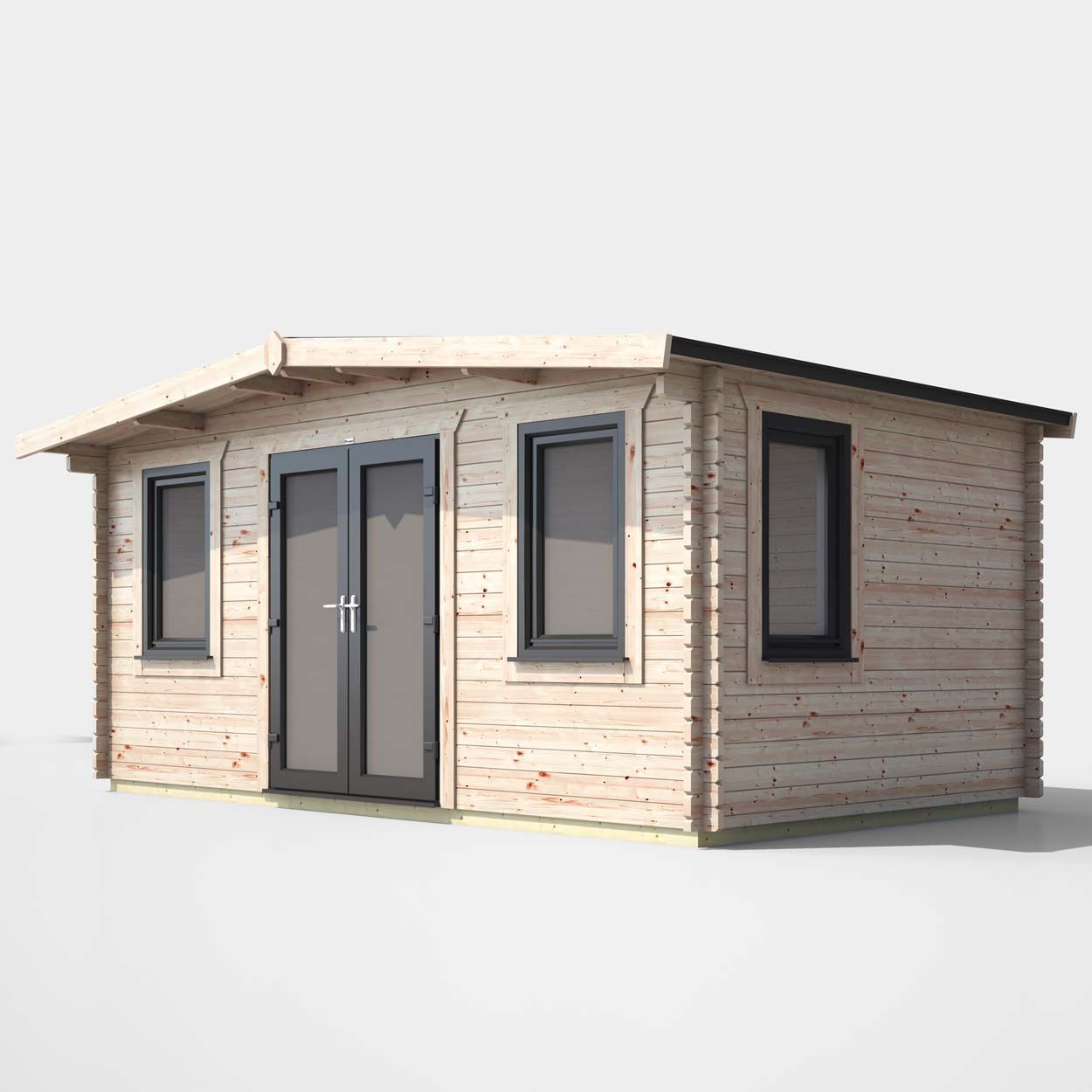 Powersheds Chalet LogCabin 10ft x 16ftDoorsCentral