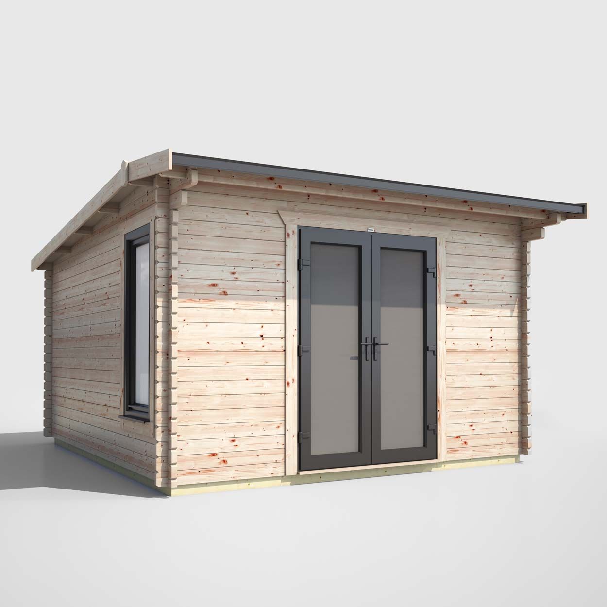 Powersheds Apex LogCabin 12ft x 12ft Doors Central