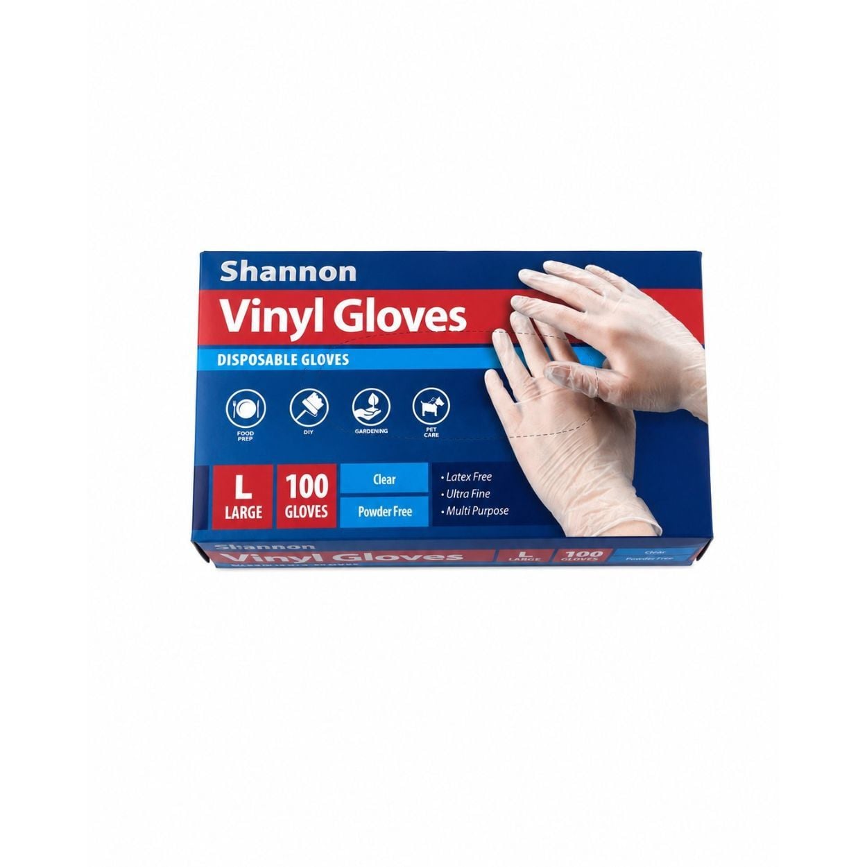 Shannon Vinyl Gloves 100S Large