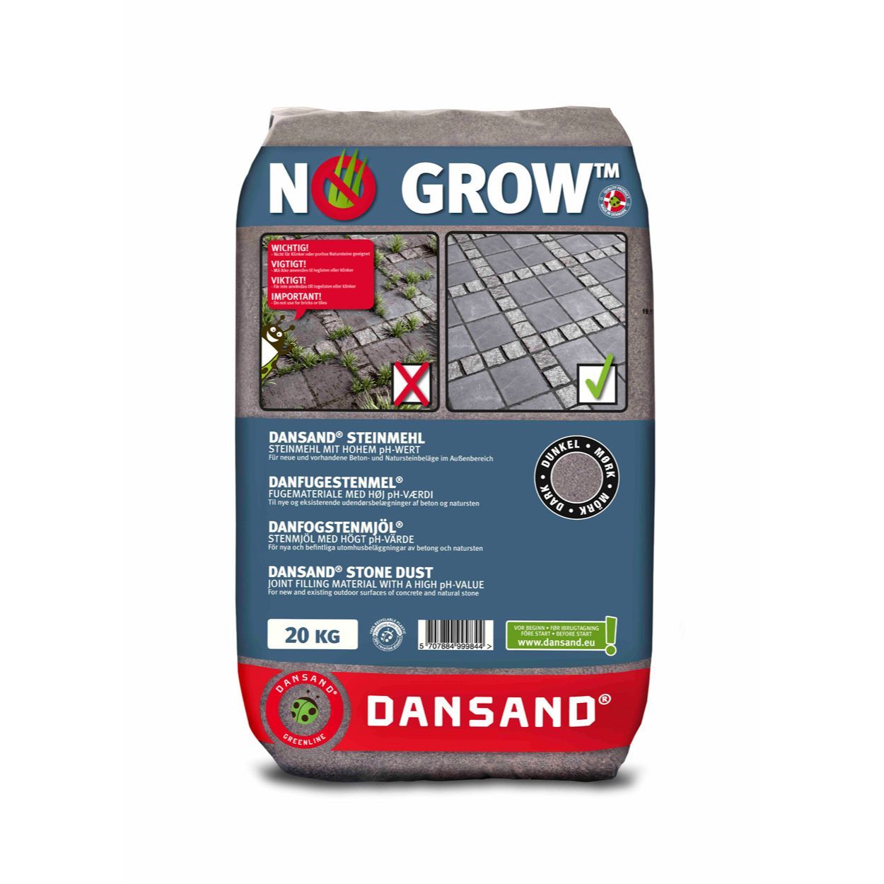 Dansand No Grow Joint Filling Stone Dust Grey 20kg