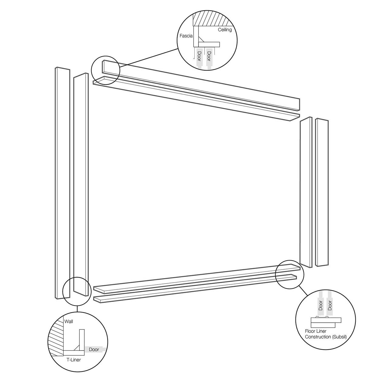 Spacepro Framing Kit 2700 x 2800mm White