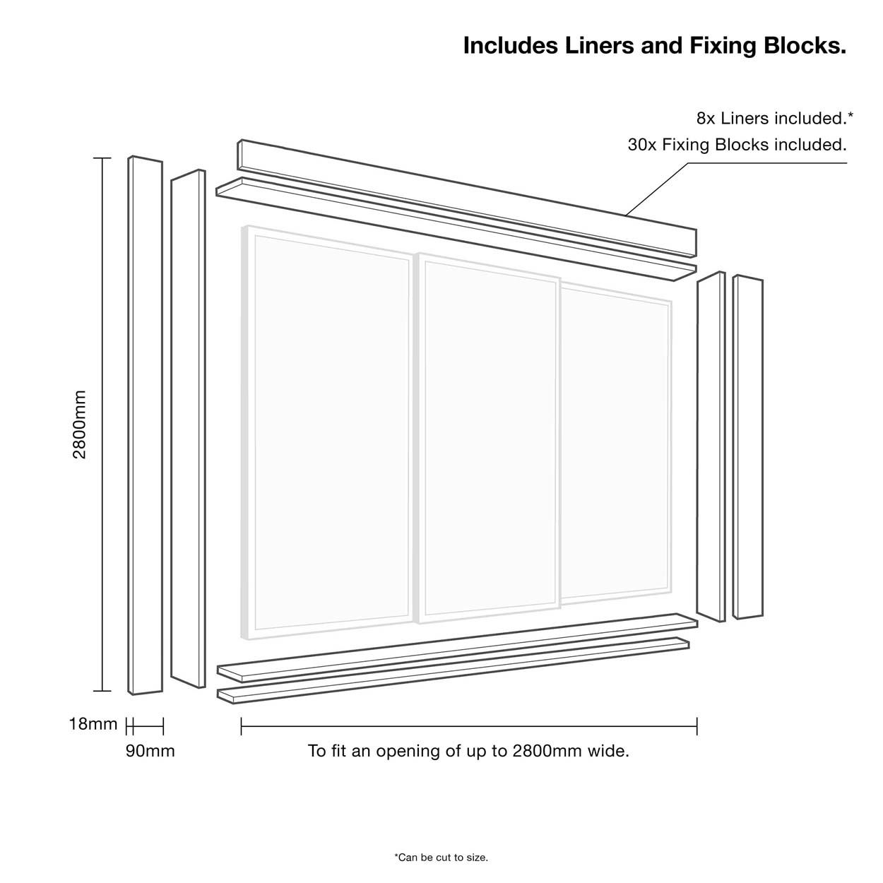 Spacepro Framing Kit 2700 x 2800mm Cashmere
