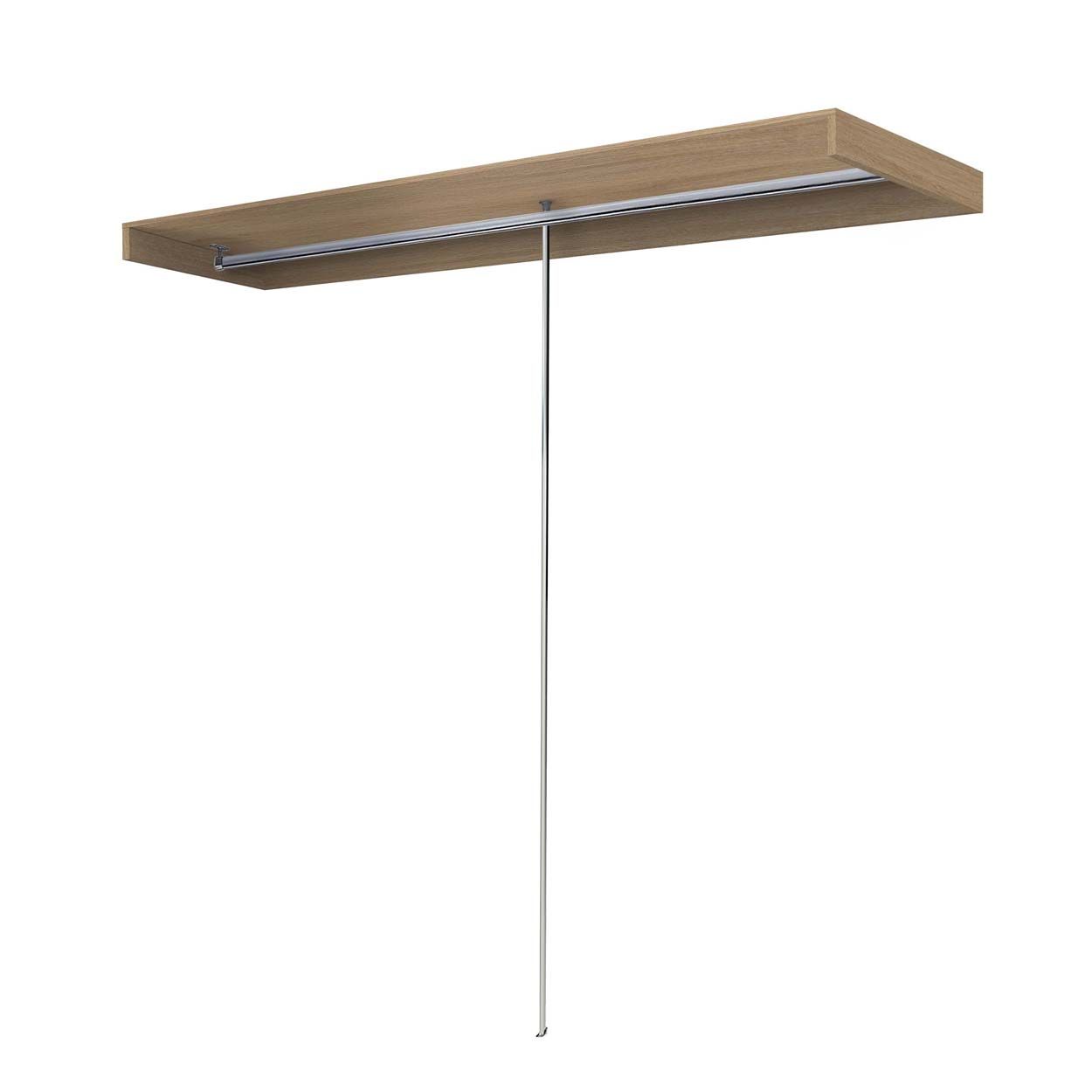Shelf and hanger bar wardrobe storage - Oak