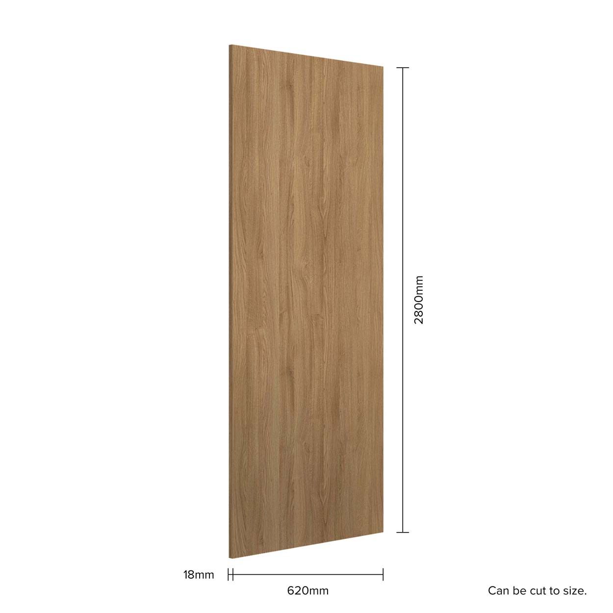 Spacepro 620mm Wide End Panel - Oak