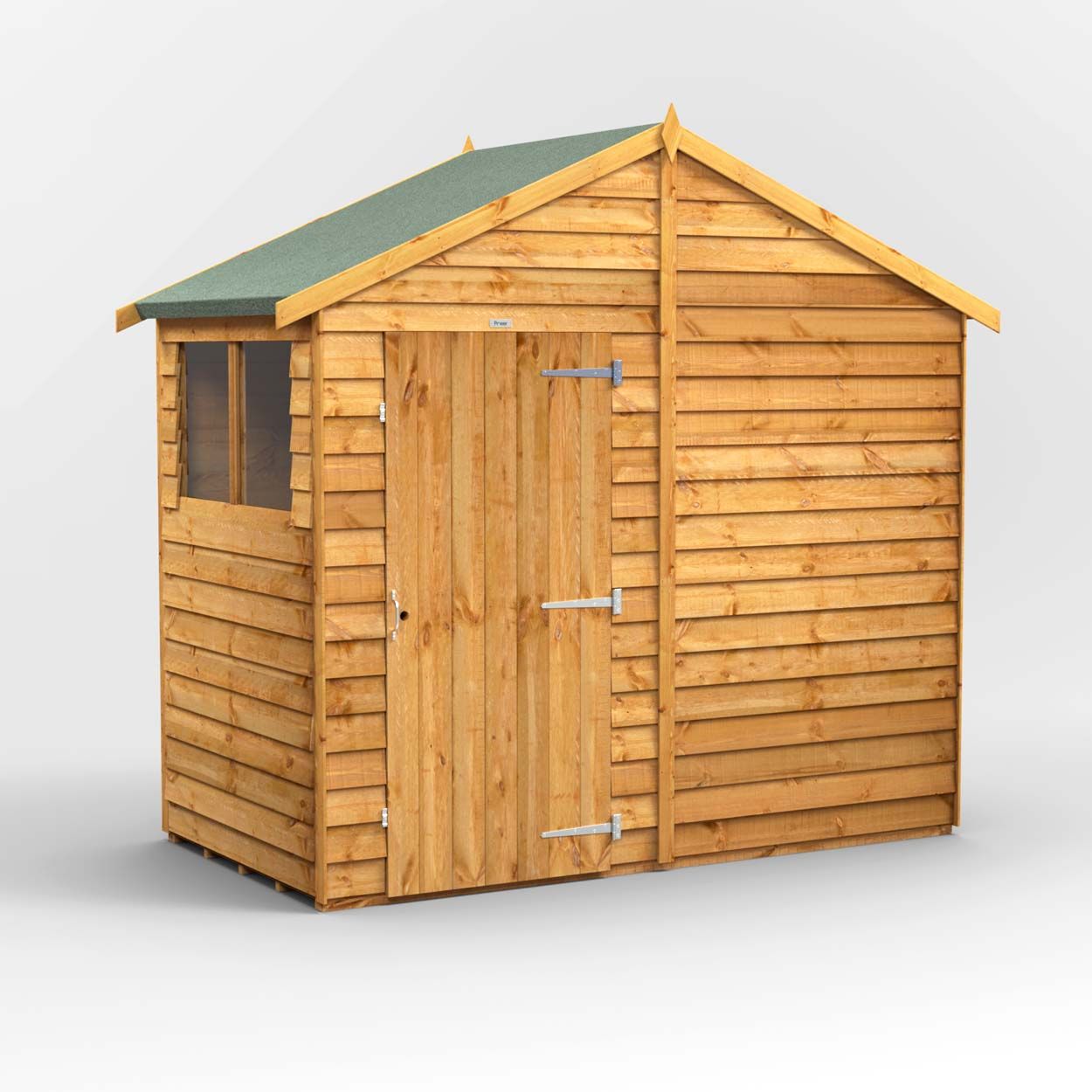 Powersheds Overlap Apex Garden Shed - 4ft x 8ft