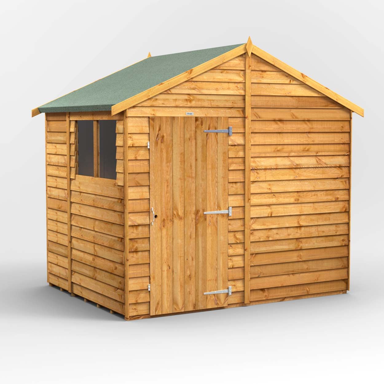 Powersheds Overlap Apex Garden Shed - 6ft x 8ft