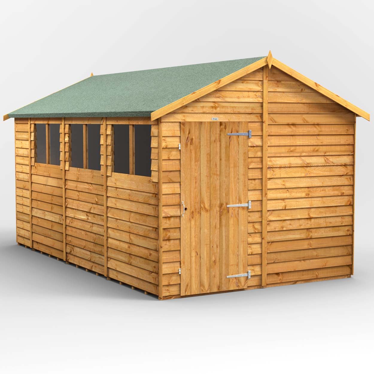 Powersheds Overlap Apex Garden Shed - 14ft x 8ft