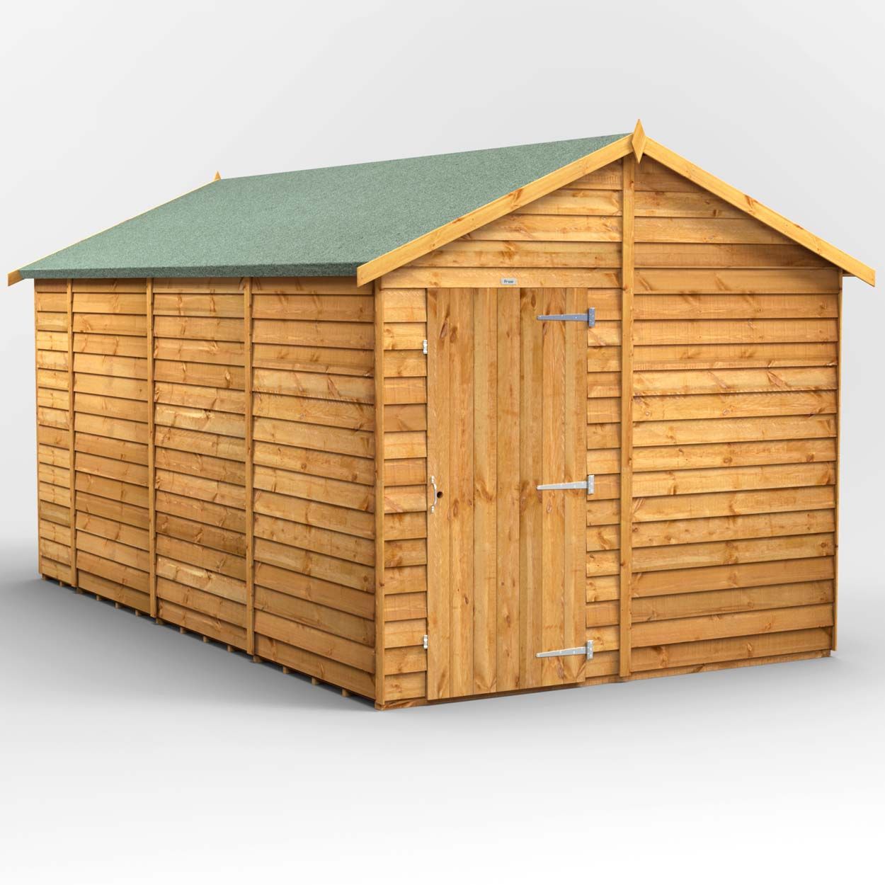 Powersheds Overlap Apex Garden Shed - 14ft x 8ft - Windowless