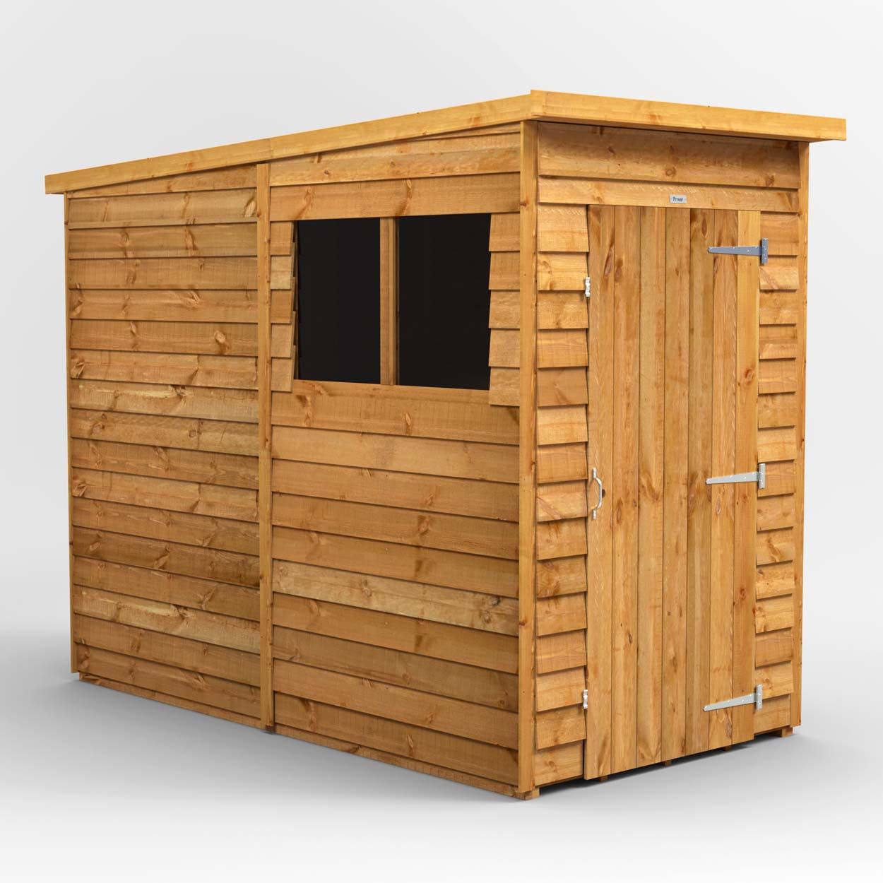 Powersheds Overlap Pent Garden Shed - 4ft x 8ft