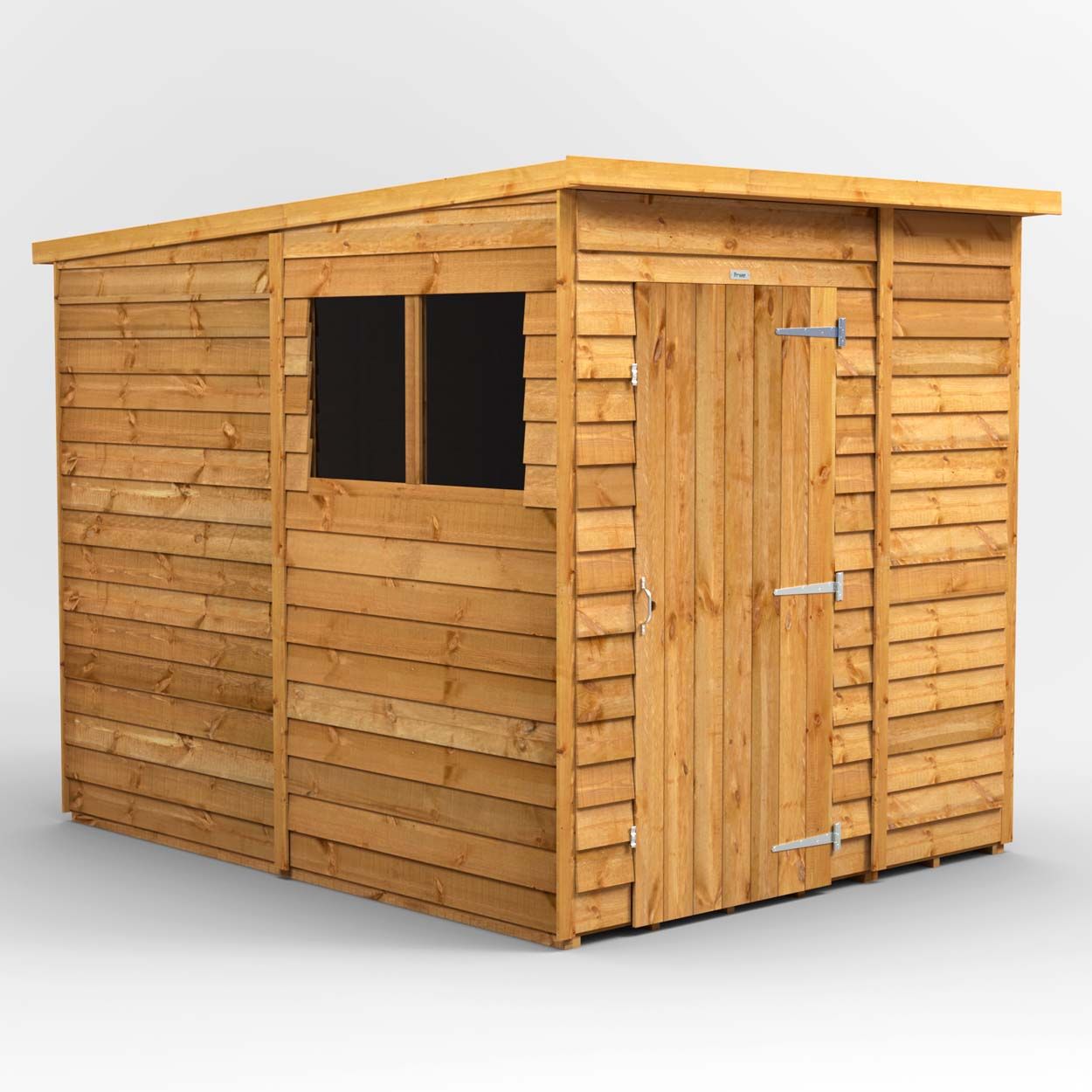 Powersheds Overlap Pent Garden Shed - 6ft x 8ft