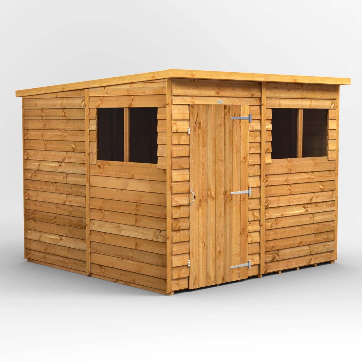 Powersheds Overlap Pent Garden Shed - 8ft x 8ft