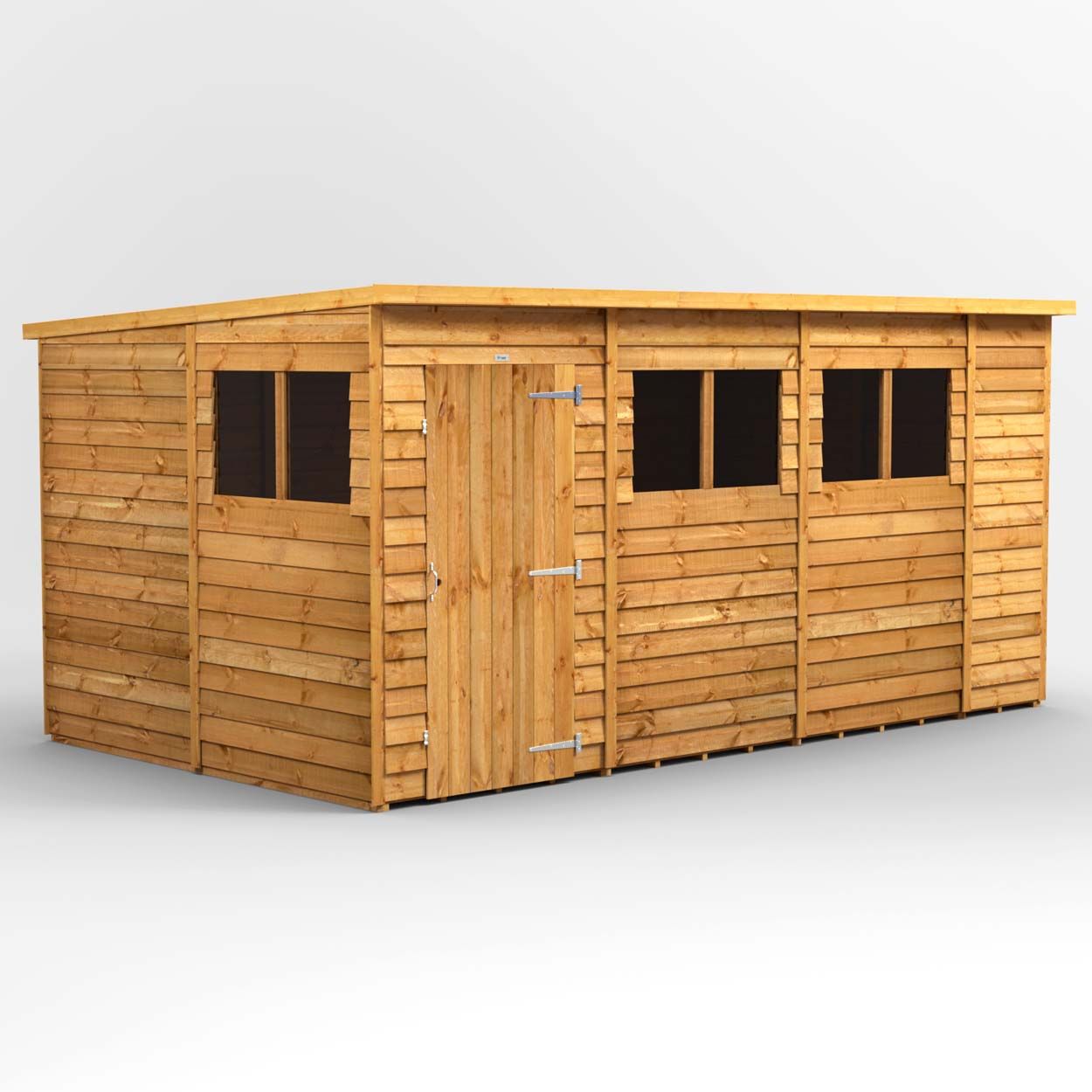Powersheds Overlap Pent Garden Shed - 14ft x 8ft