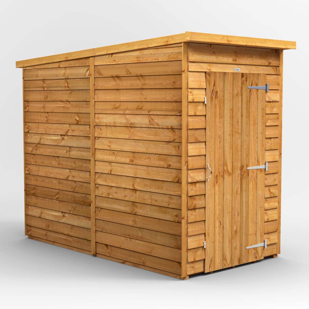 Powersheds Overlap Pent Garden Shed - 4ft x 8ft - Windowless