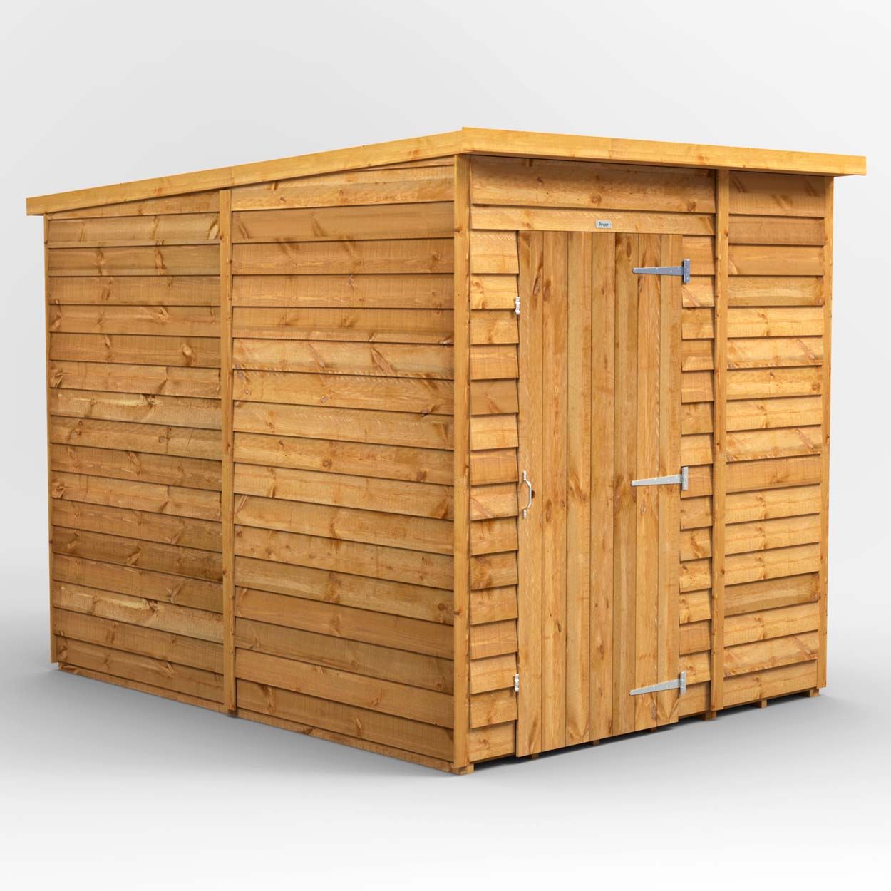 Powersheds Overlap Pent Garden Shed - 6ft x 8ft - Windowless