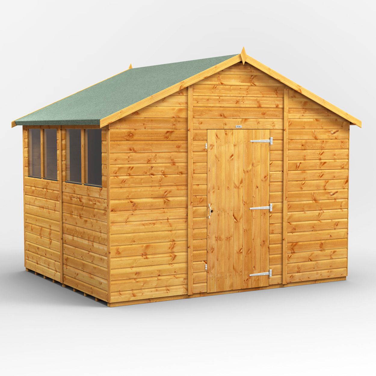 Powersheds Apex Garden Shed - 8ft x 10ft