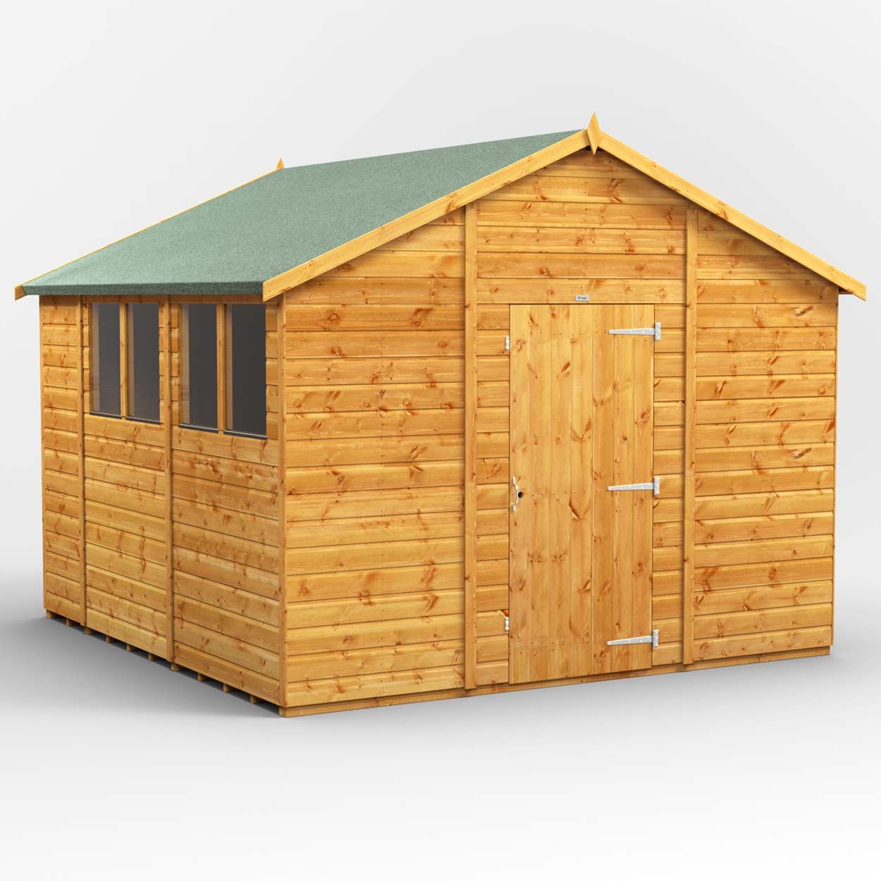 Powersheds Apex Garden Shed - 10ft x 10ft