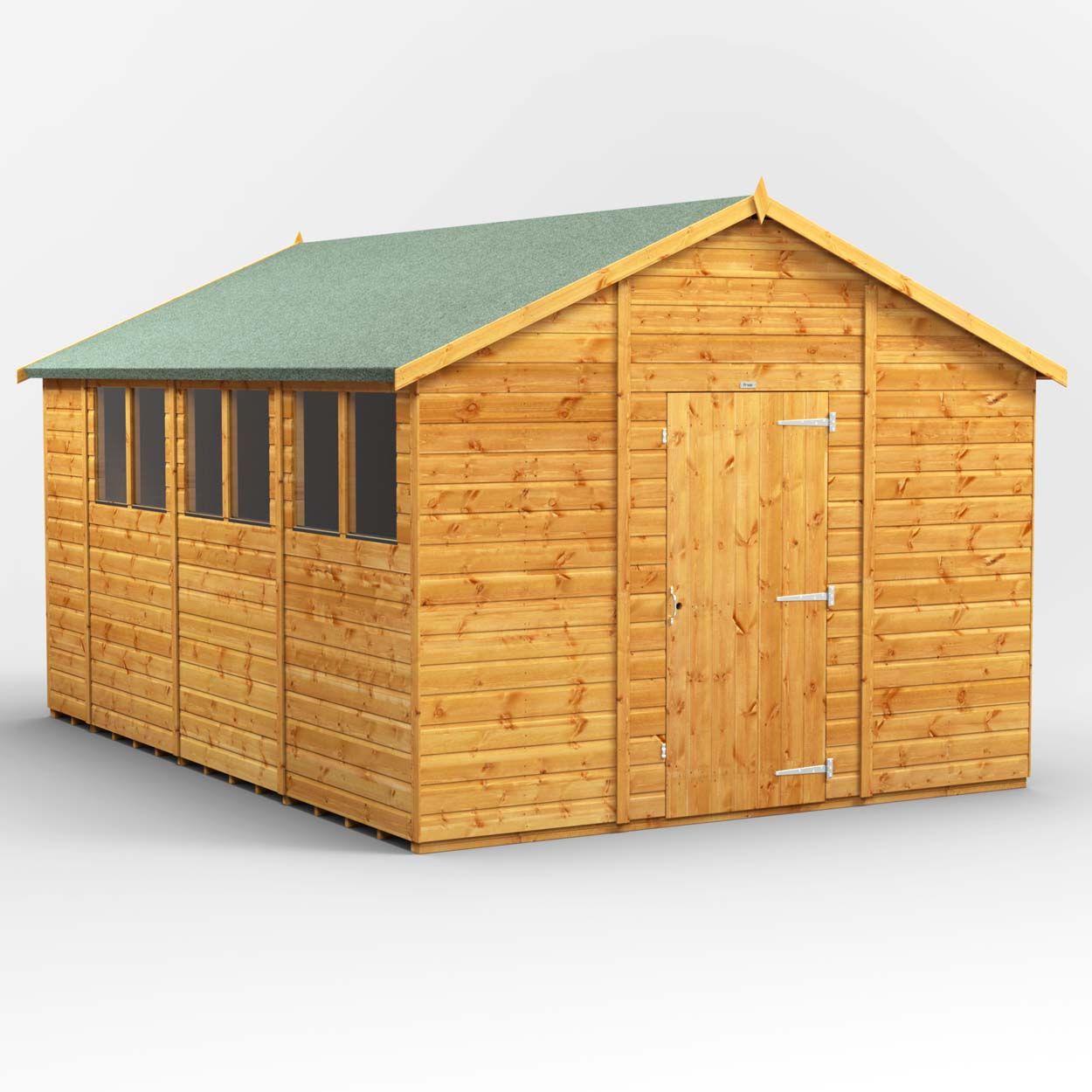 Powersheds Apex Garden Shed - 14ft x 10ft