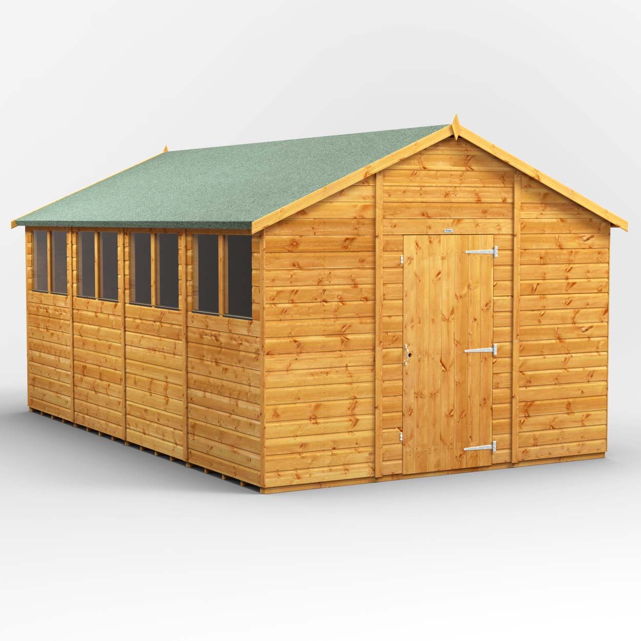 Powersheds Apex Garden Shed - 16ft x 10ft