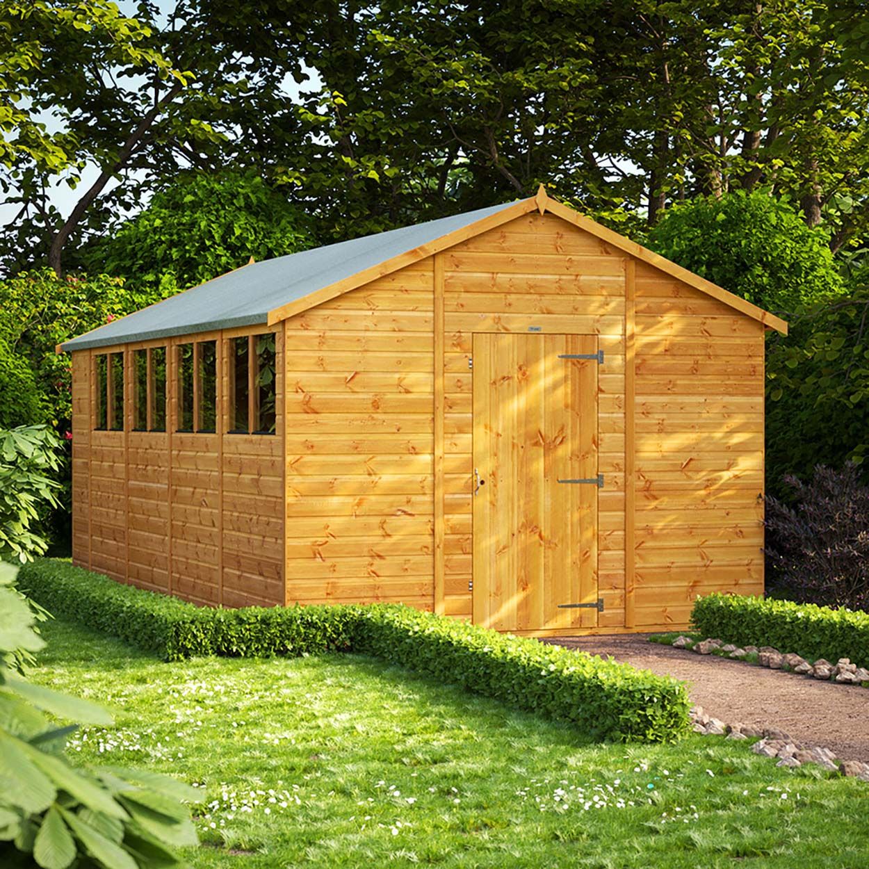 Powersheds Apex Garden Shed - 18ft x 10ft