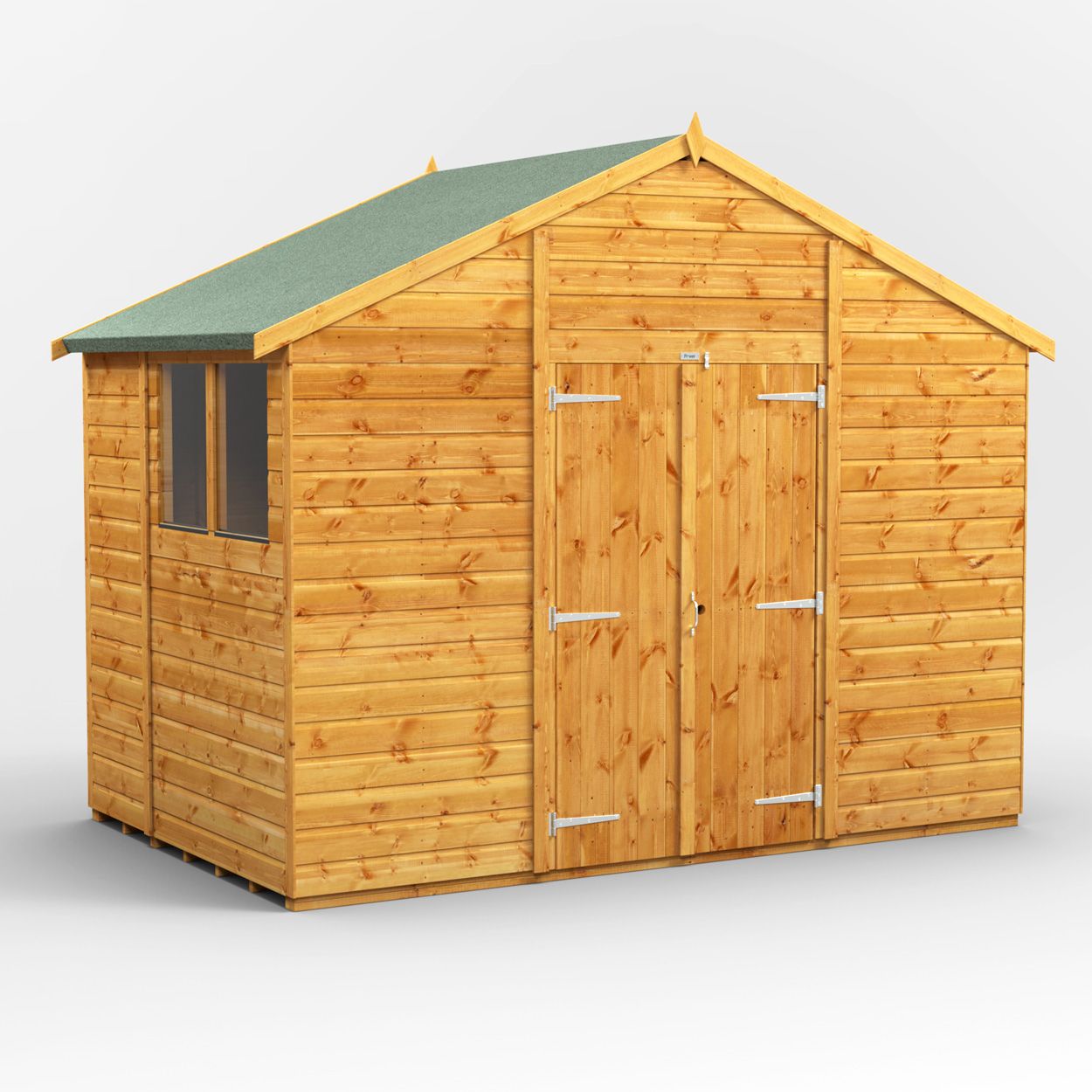 Powersheds Apex Garden Shed - 6ft x 10ft - Double Doors