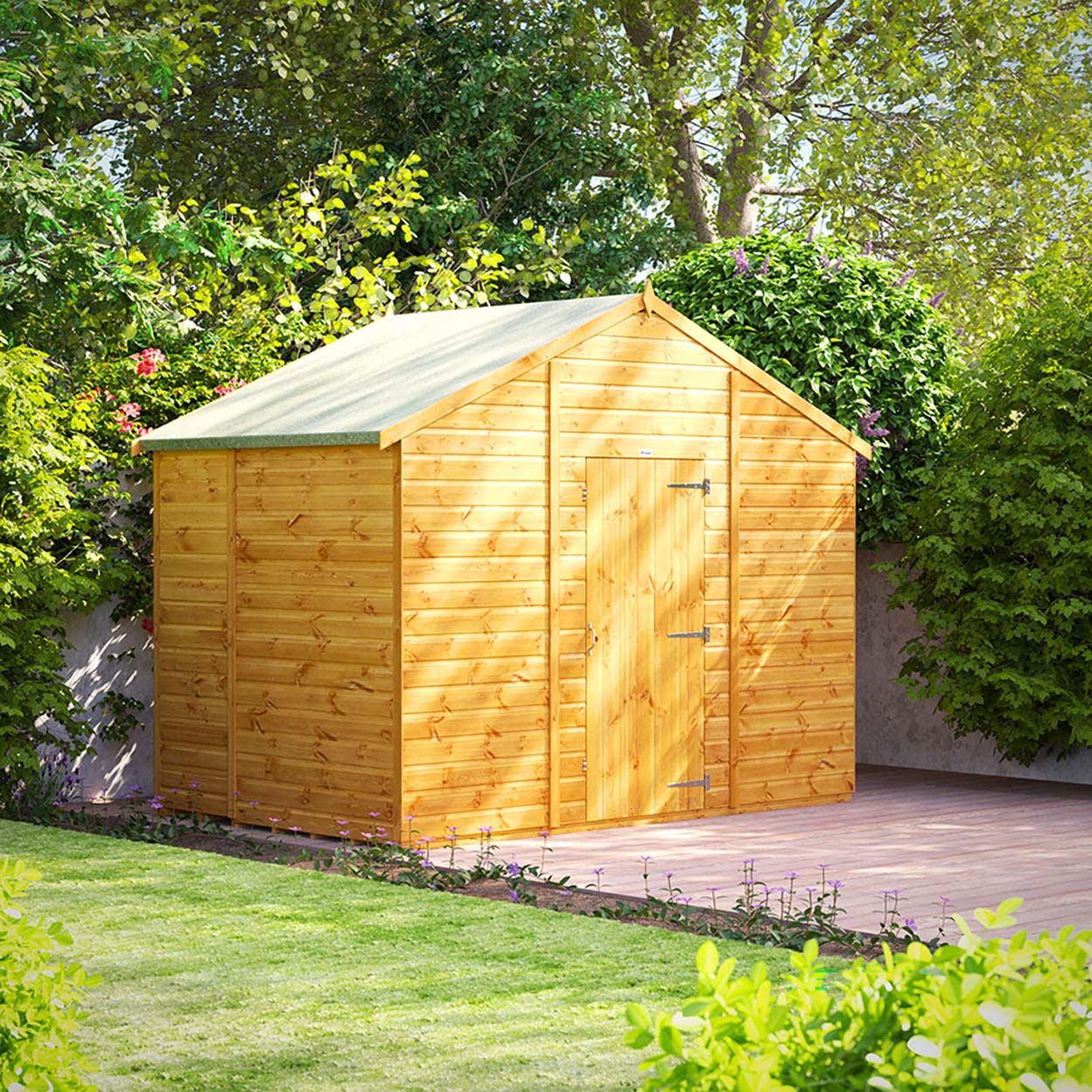Powersheds Apex Garden Shed - 6ft x 10ft - Windowless