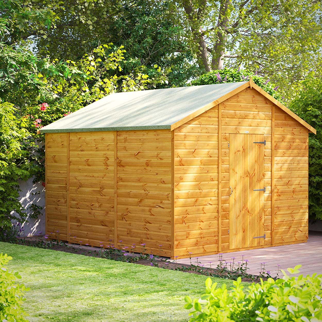 Powersheds Apex Garden Shed - 10ft x 10ft - Windowless