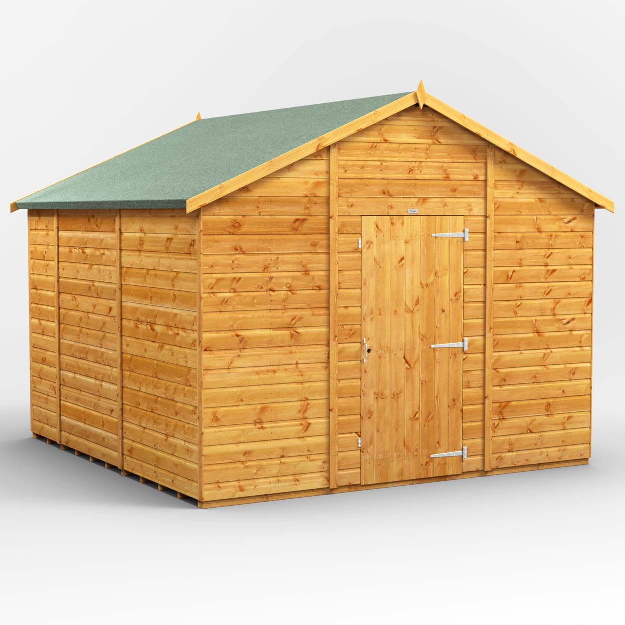 Powersheds Apex Garden Shed - 10ft x 10ft - Windowless