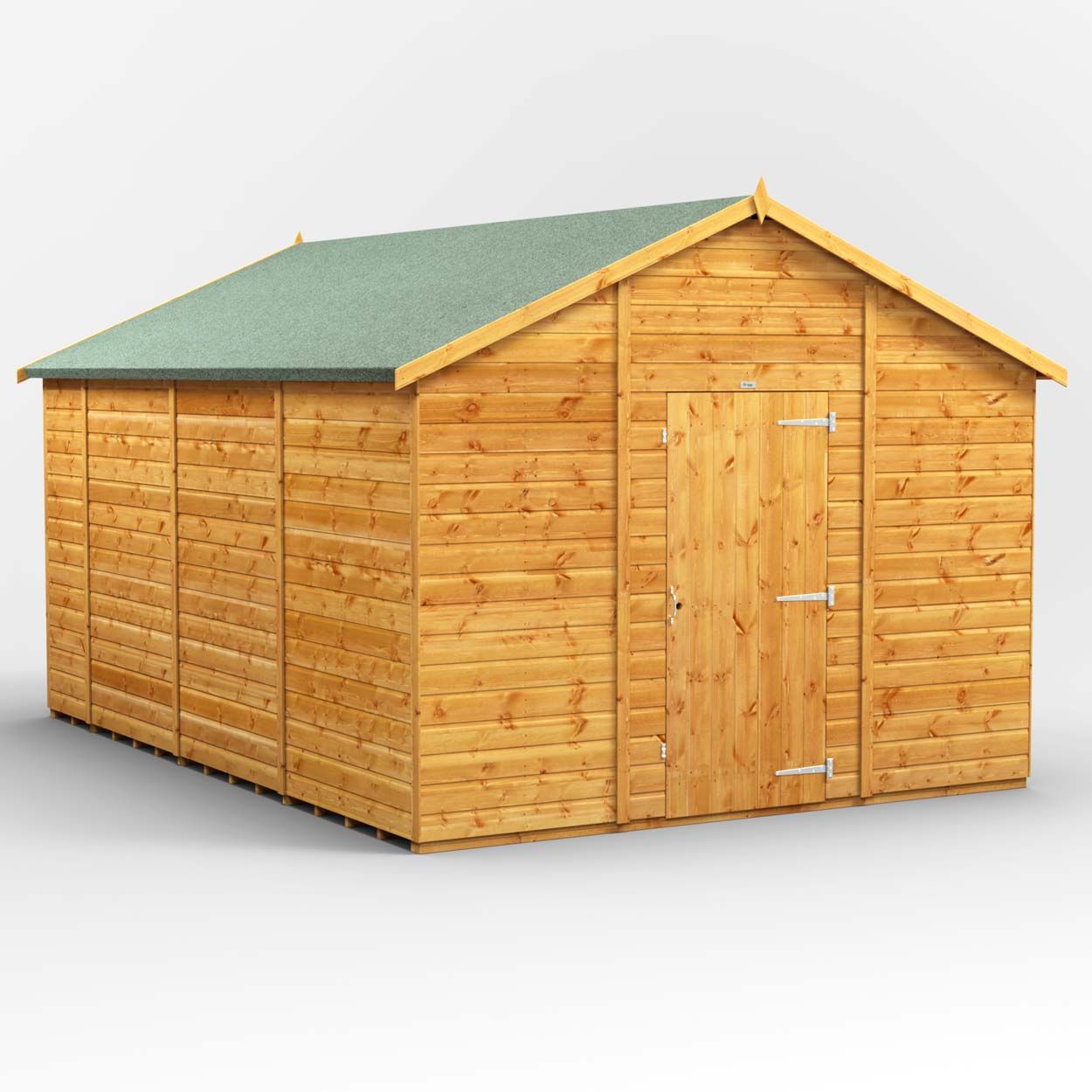 Powersheds Apex Garden Shed - 14ft x 10ft - Windowless