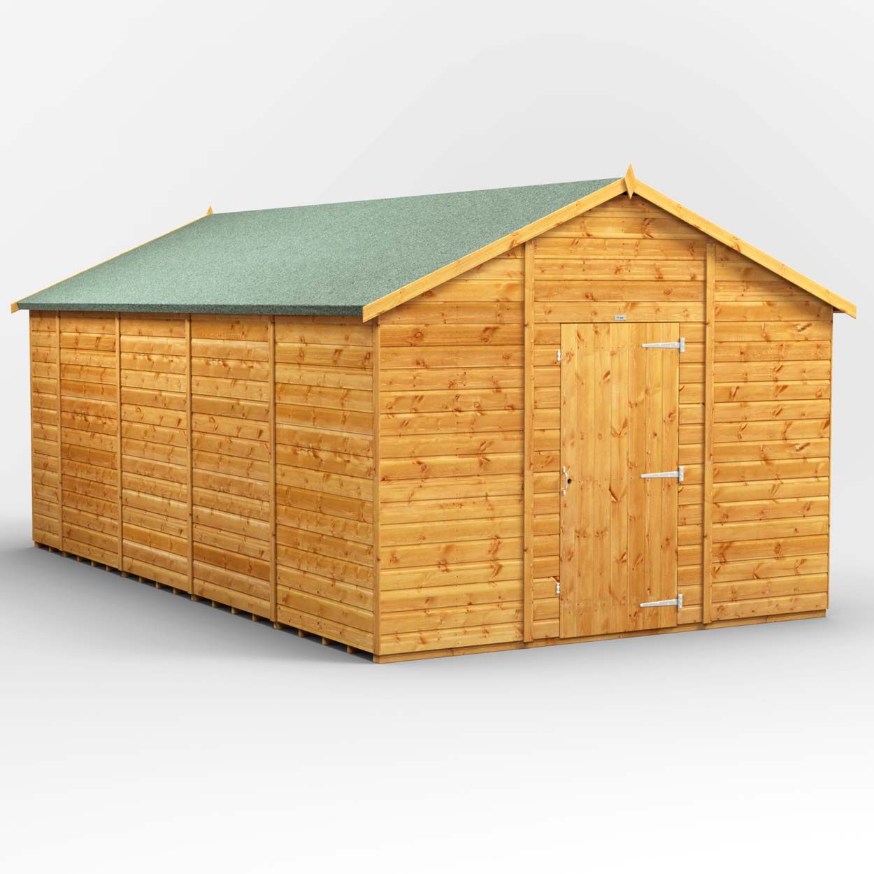 Powersheds Apex Garden Shed - 18ft x 10ft - Windowless