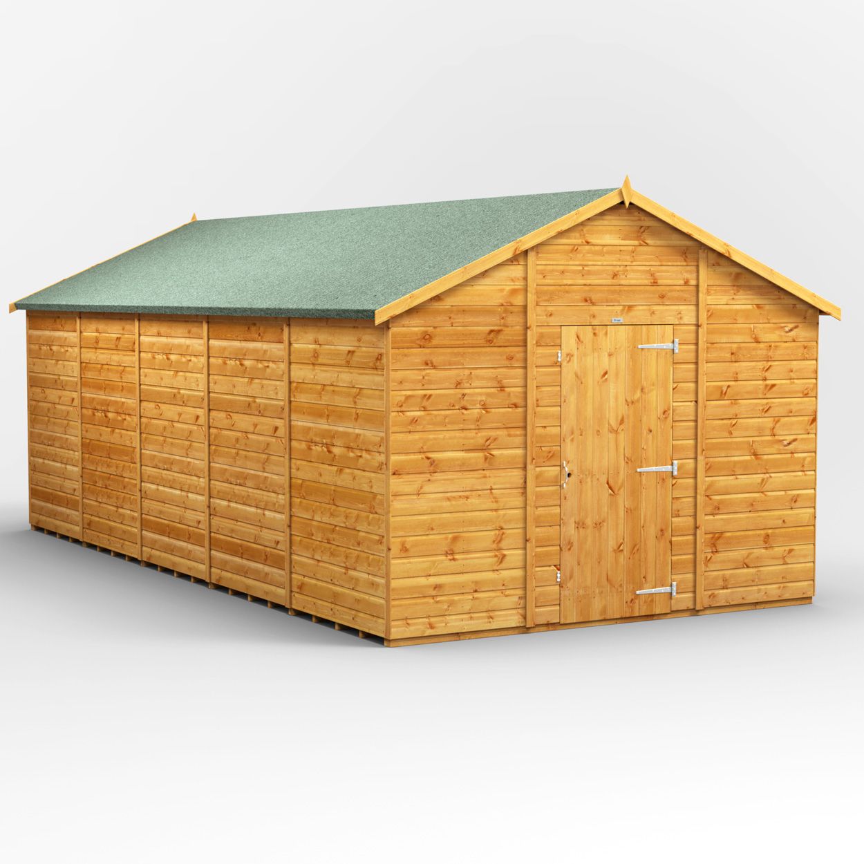 Powersheds Apex Garden Shed - 20ft x 10ft - Windowless