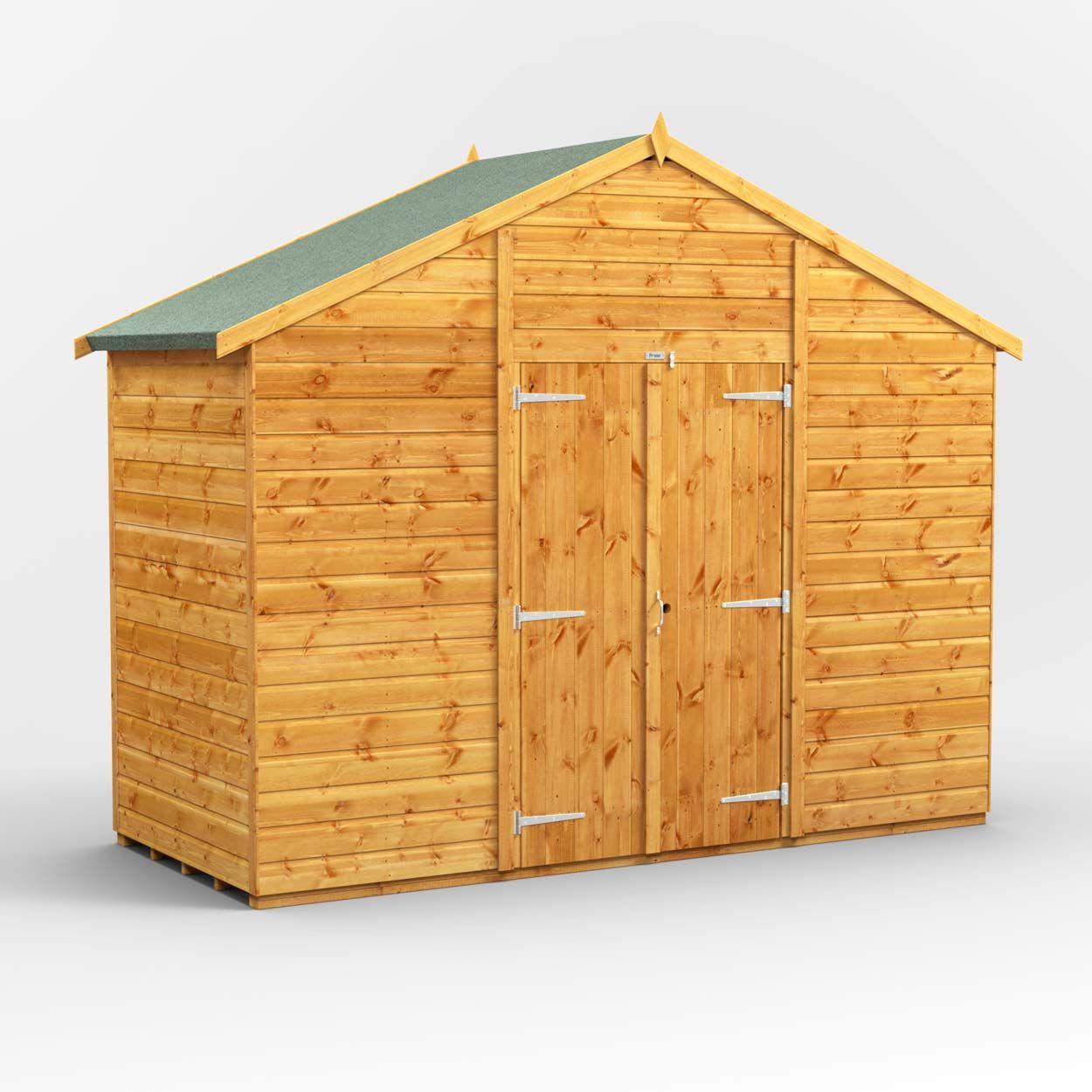 Powersheds Apex Garden Shed - 4ft x 10ft - Windowless, Double Doors