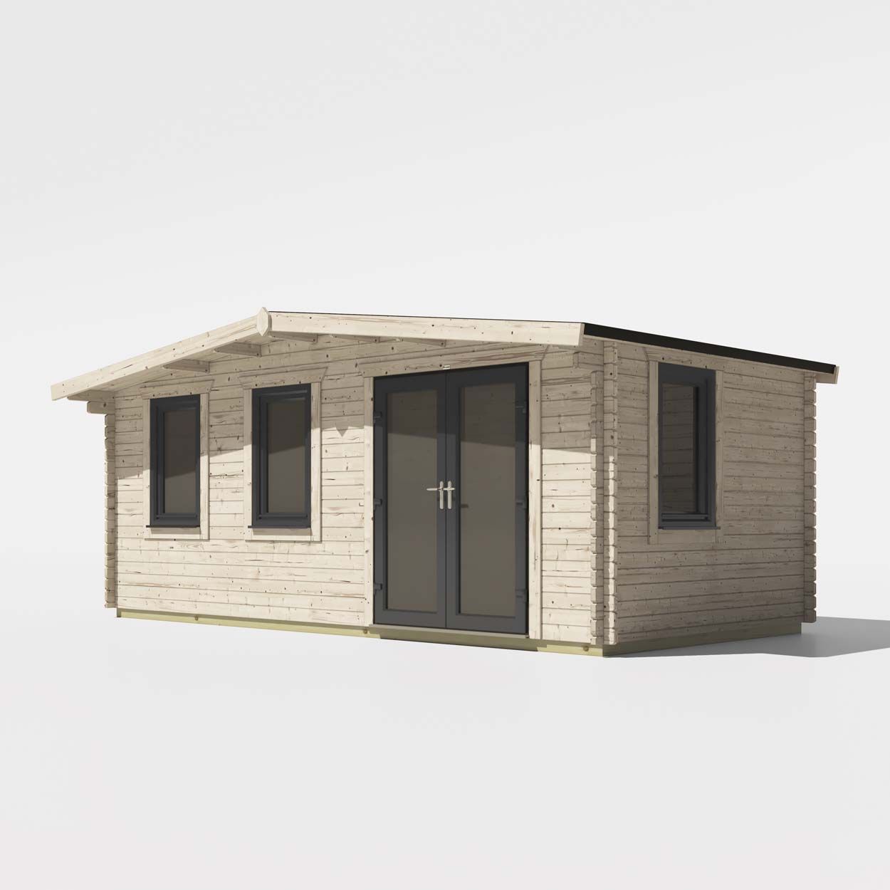 Powersheds Chalet Log Cabin - 10ft x 20ft - Doors to Right - 44mm