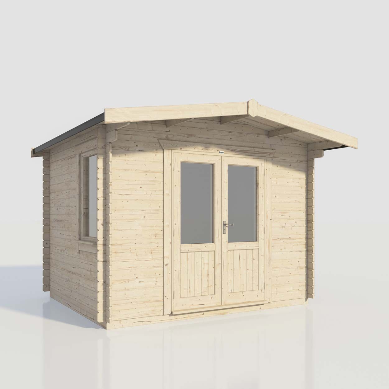 Powersheds Chalet Log Cabin - 10ft x 12ft - Doors Central - 28mm